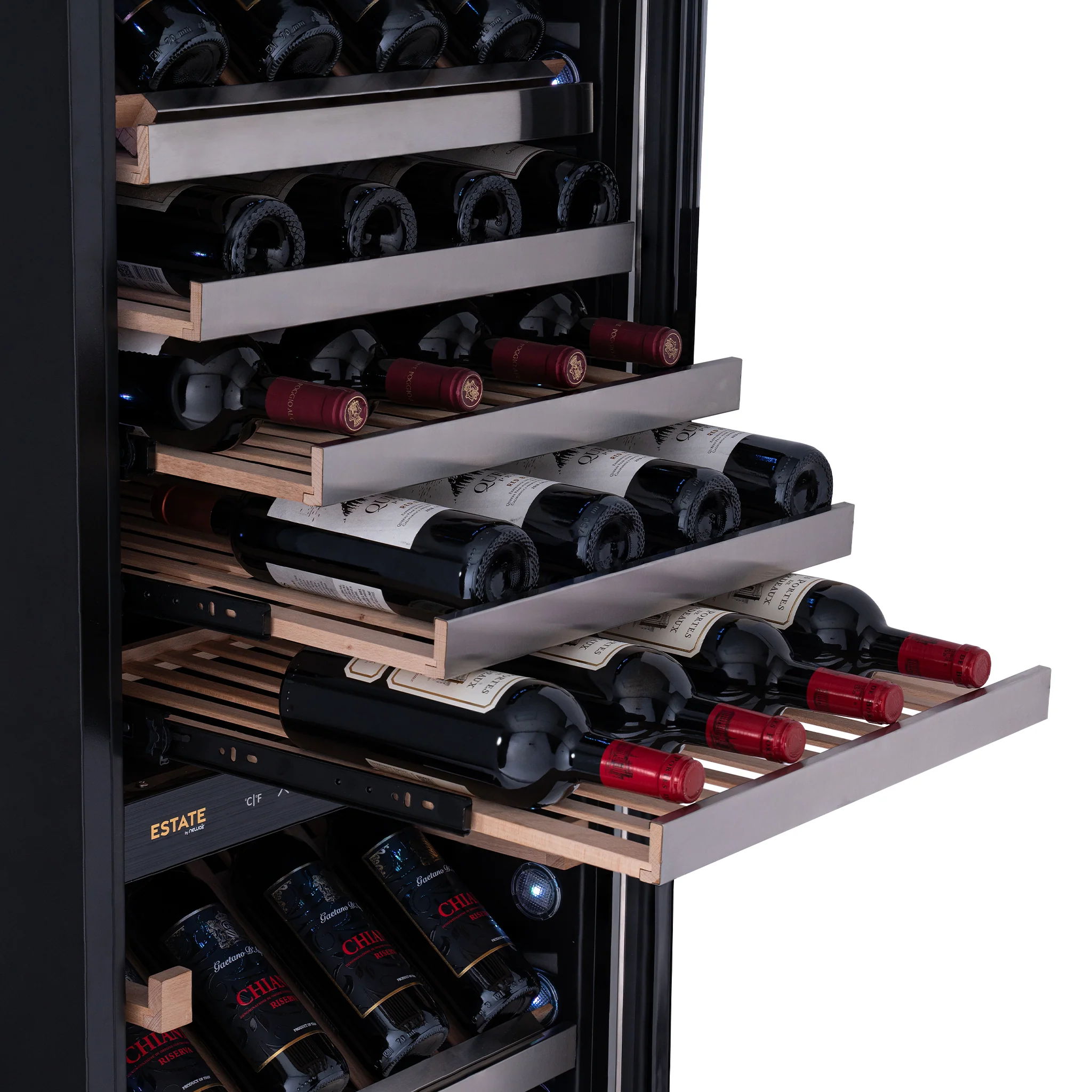 2025 Refrigerador de Vinos Independiente Newair ESTATE – Acero Inoxidable (160 botellas)