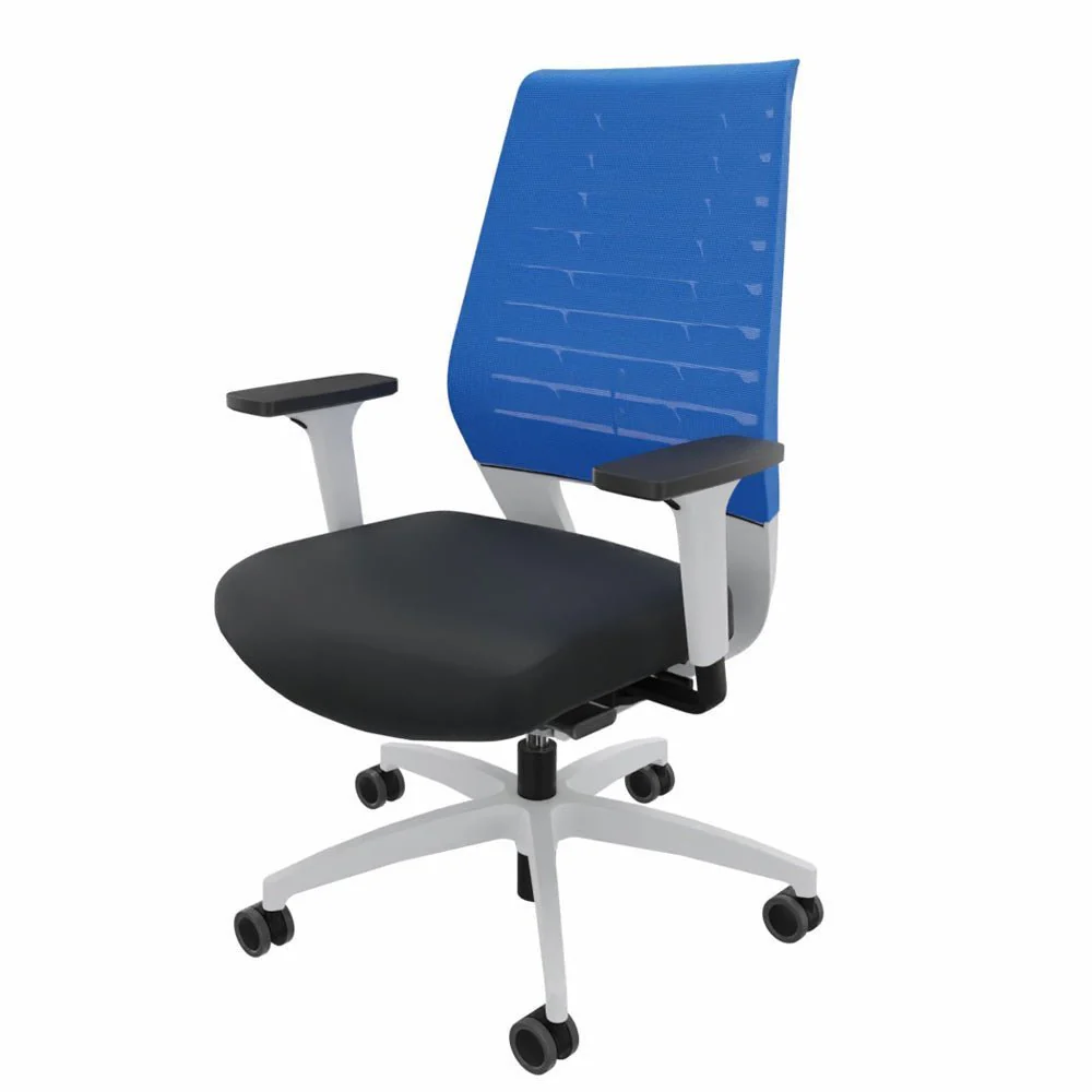2025 Silla de Oficina Ergonómica Dauphin X-CODE XC 5380 – BLANCA – Respaldo de Color