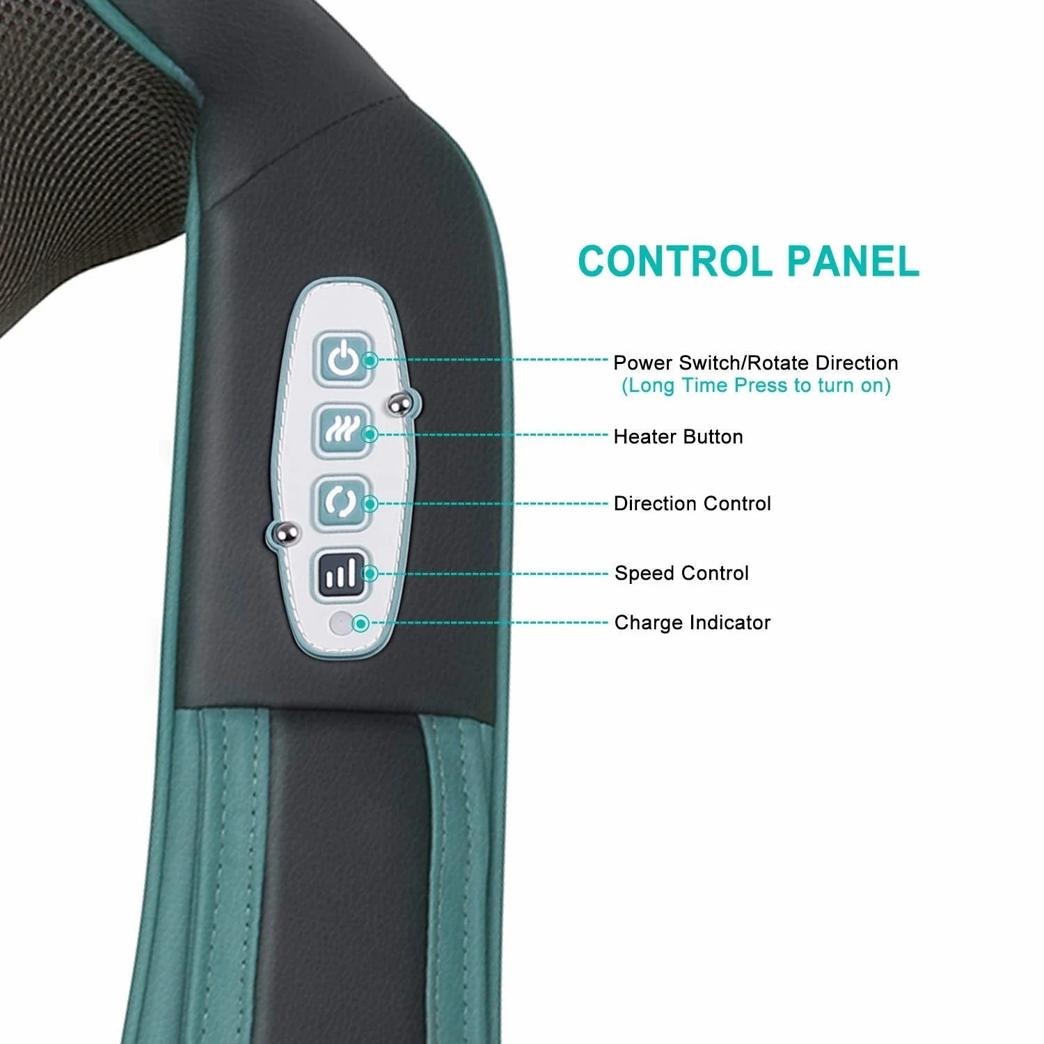 2025 Naipo MGS-N12CS – Masajeador Inalámbrico Shiatsu para Cuello y Hombros