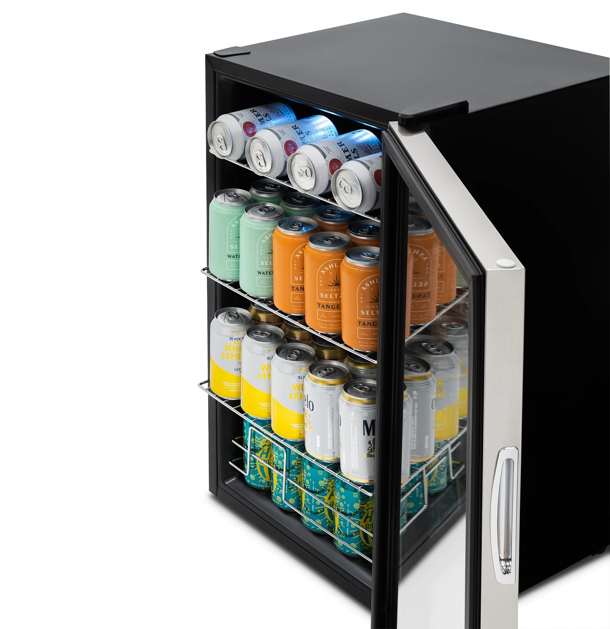 2025 Newair® Refrigerador de Bebidas Independiente de Acero Inoxidable – 100 Latas – 16,93”