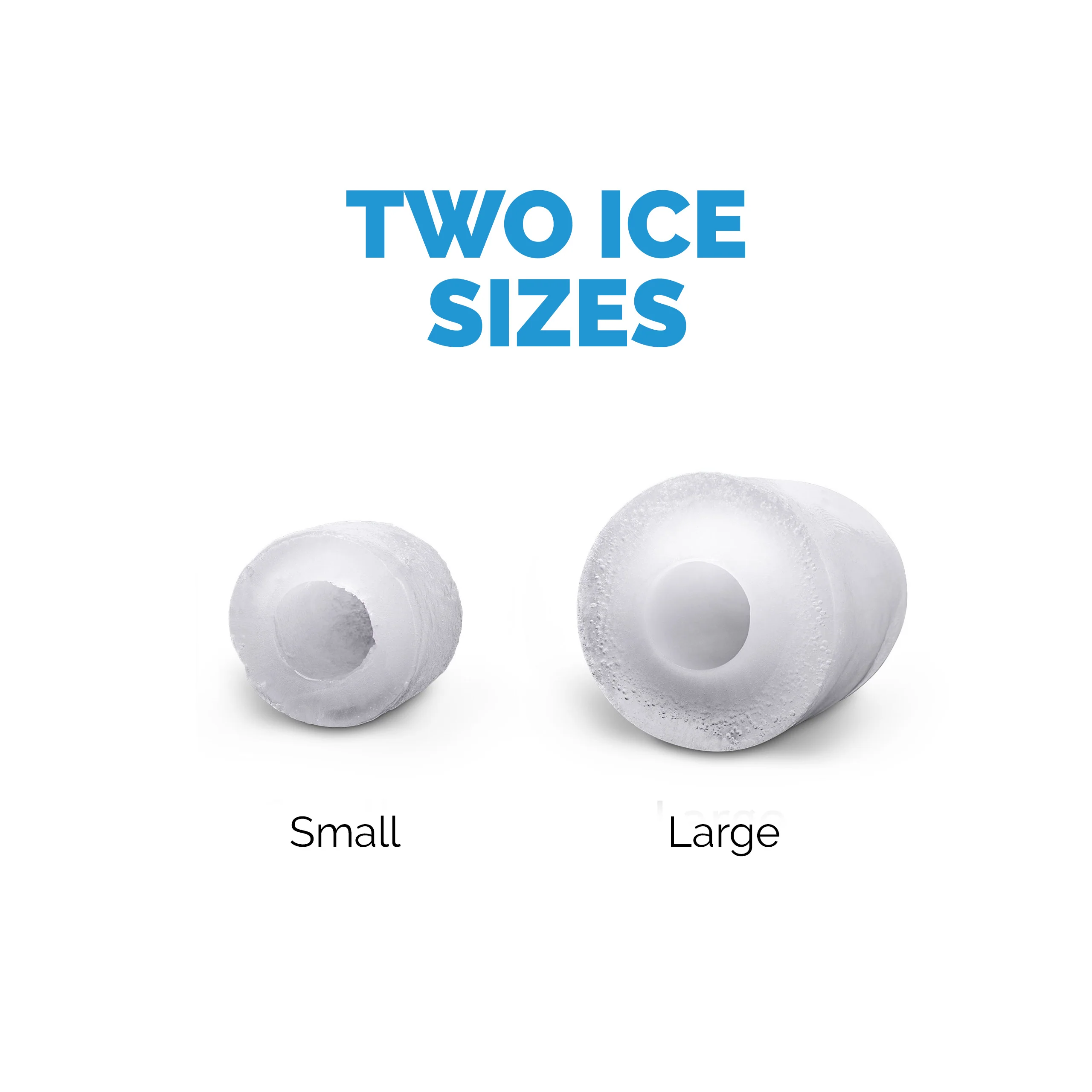 2025 Máquina de hielo de mostrador Newair® – Cubitos en forma de bola, 15 kg/día – Negro