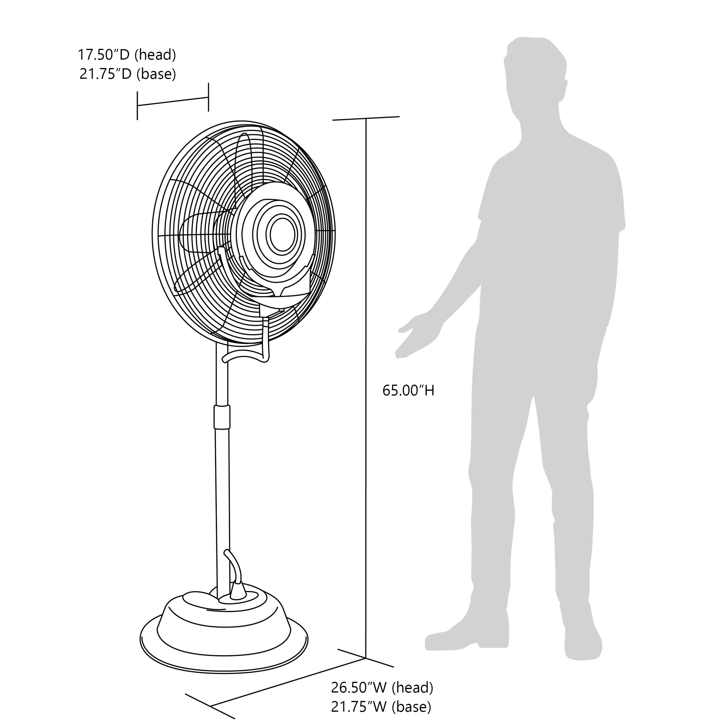 2025 Ventilador Nebulizador de Pie Newair de 24 Pulgadas