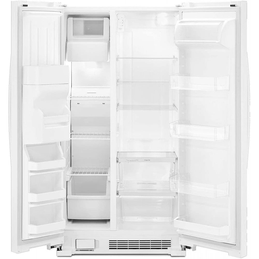 Kenmore 04650042 Congelador con capacidad total de 25 pies cúbicos, refrigerador lateral con fabricante de hielo y ventana, color blanco