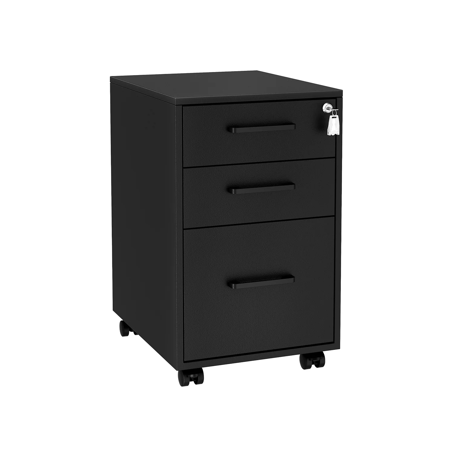 Archivador Móvil SONGMICS con Ruedas y Cerradura – Mueble de Oficina para Carpetas Colgantes A4/Legal/Carta, Estilo Industrial, Marrón Rústico y Negro