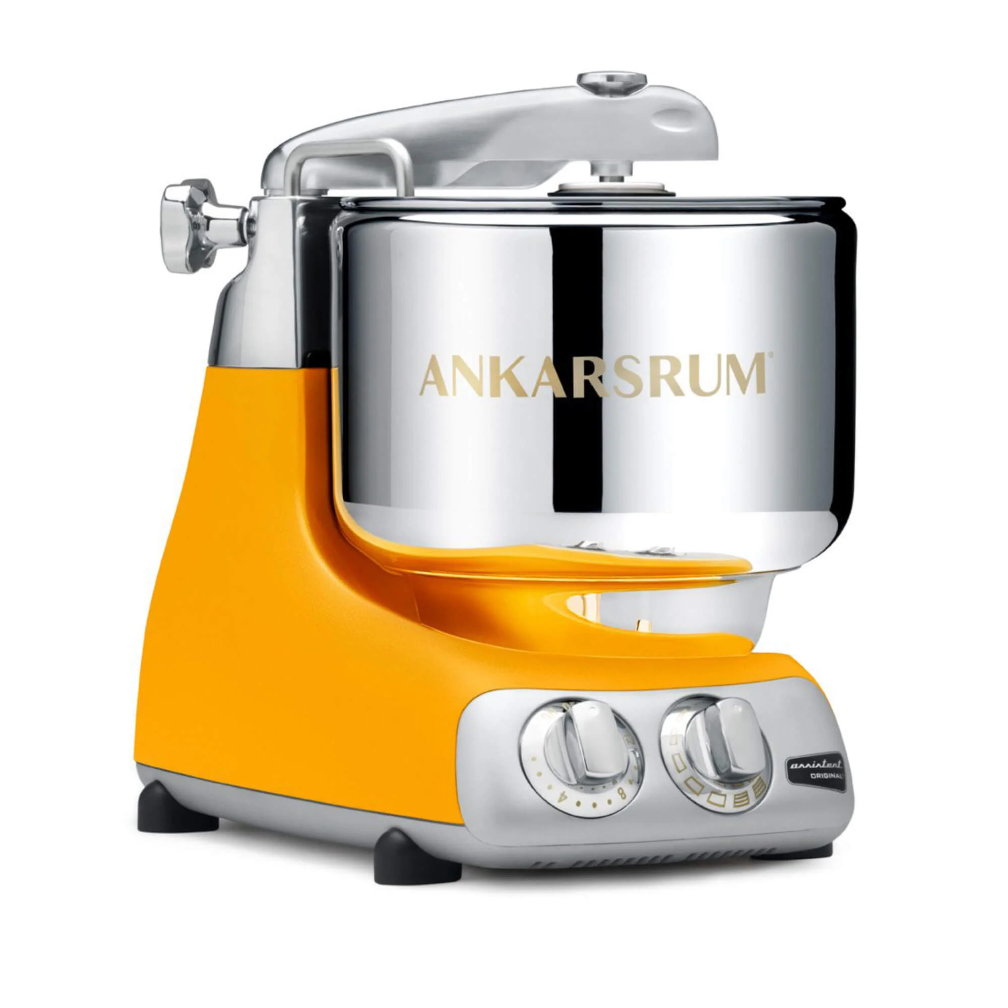 2025 Ankarsrum Assistent Original 6230 robot de cocina – diseño retro, 1500 W, bol de acero inoxidable de 7 L, 16 accesorios, garantía de 7 años, Sunbeam Yellow