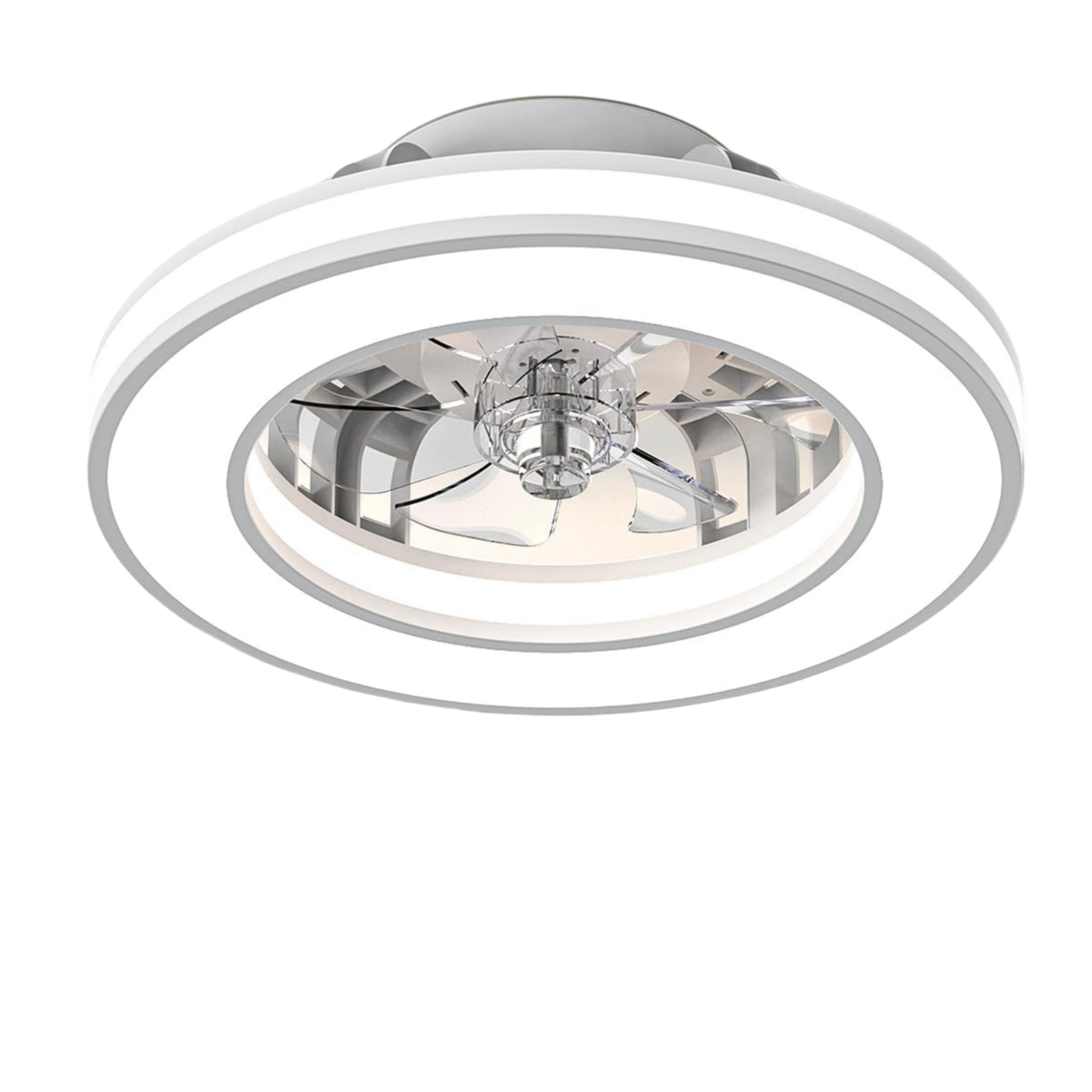 Ventilador de Techo con Luz 40.5 cm, Ventilador Silencioso de 20 W, Regulable 3000K-4000K-6500K, 6 Velocidades con Control Remoto, Temporizador, Memoria de Luz, Ventilador Reversible