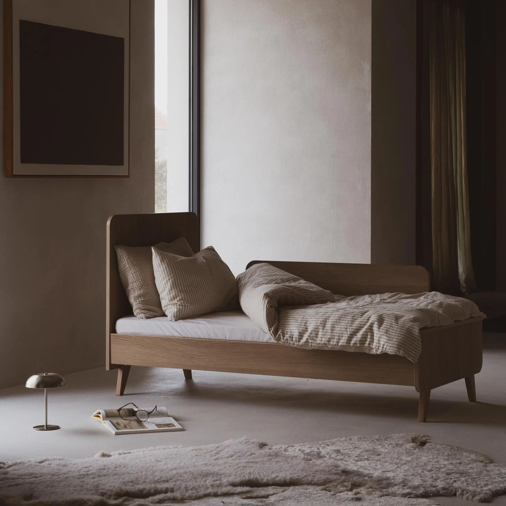 2025 Cuna Loft – Honey Ash 140x70 cm (conversión posible a cama infantil 140x70 cm)