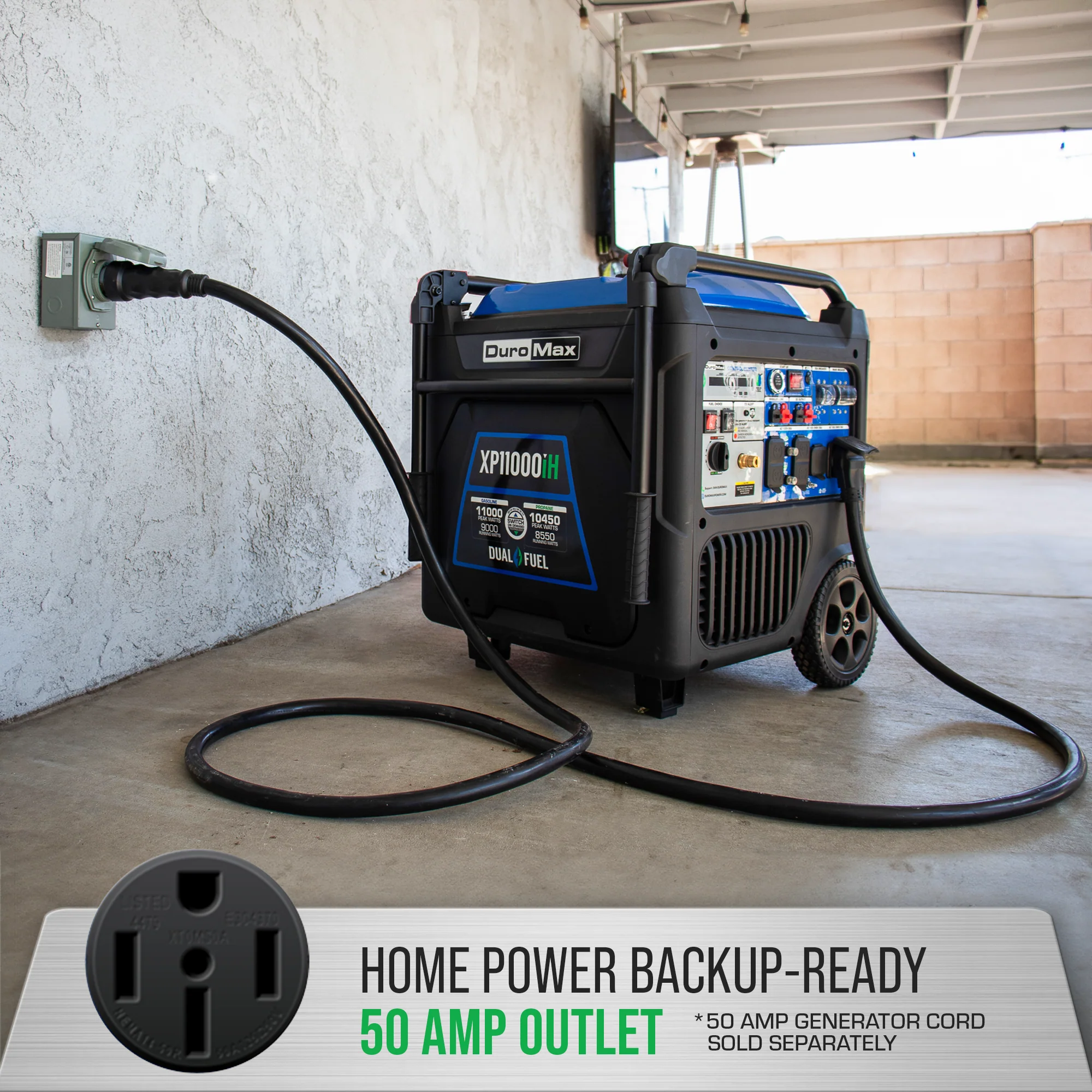 2025 Generador Inverter Portátil Bifuel 11 000 W con Alerta de CO
