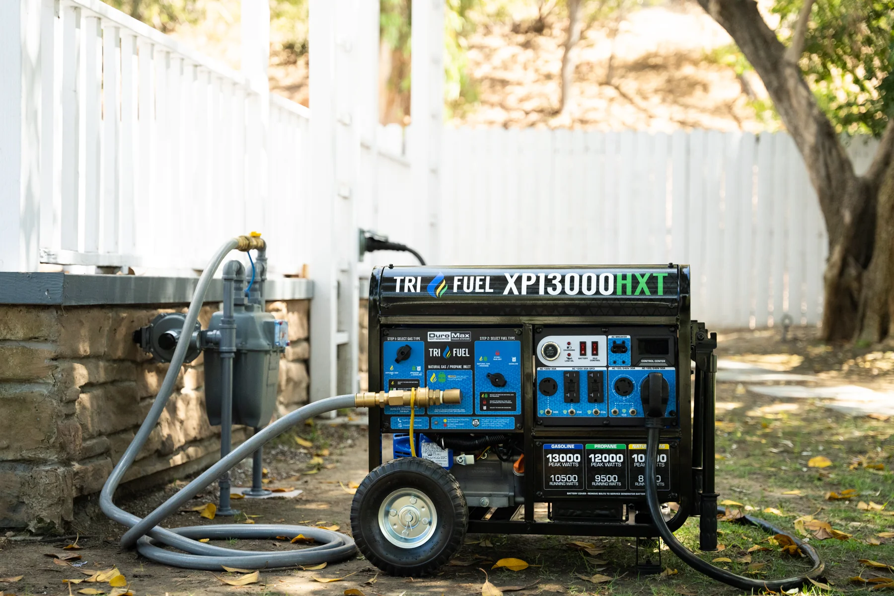 2025 Generador Portátil Trifuel 13 000 W HXT con Alerta de Monóxido de Carbono (CO)