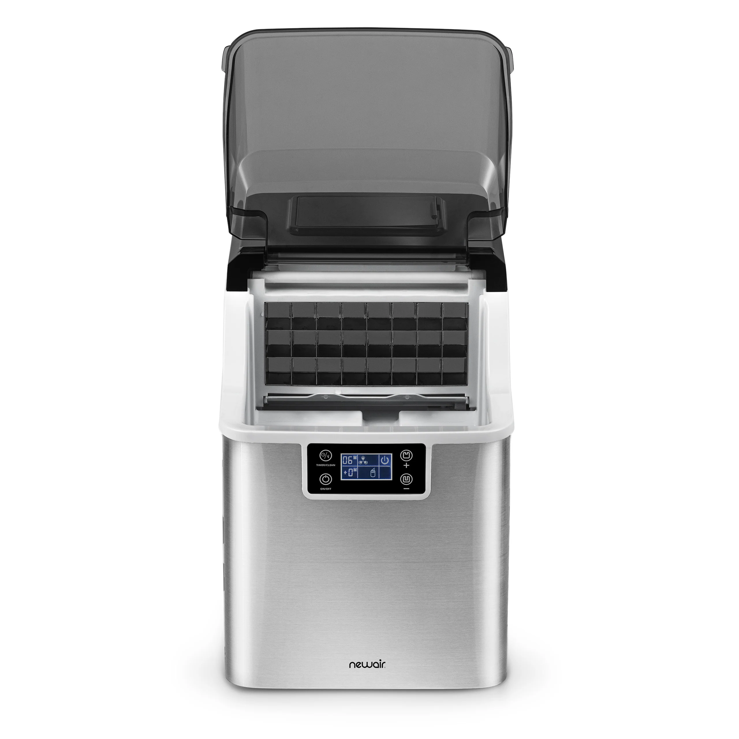 2025 Máquina de Hielo de Encimera Newair® – Cubos de Hielo Transparentes, Acero Inoxidable
