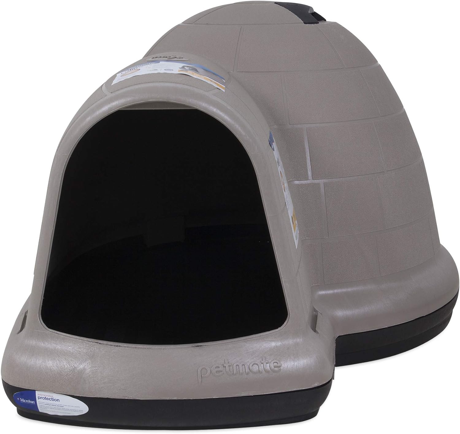 2025 Petmate Indigo Casa para Perros (Casa Tipo Igloo, Hecha en EE. UU. con 90% de Materiales Reciclados, Refugio para Mascotas con Protección para Todo Clima) para Perros Extra Grandes - 90 a 125 libras, Hecha en EE. UU.