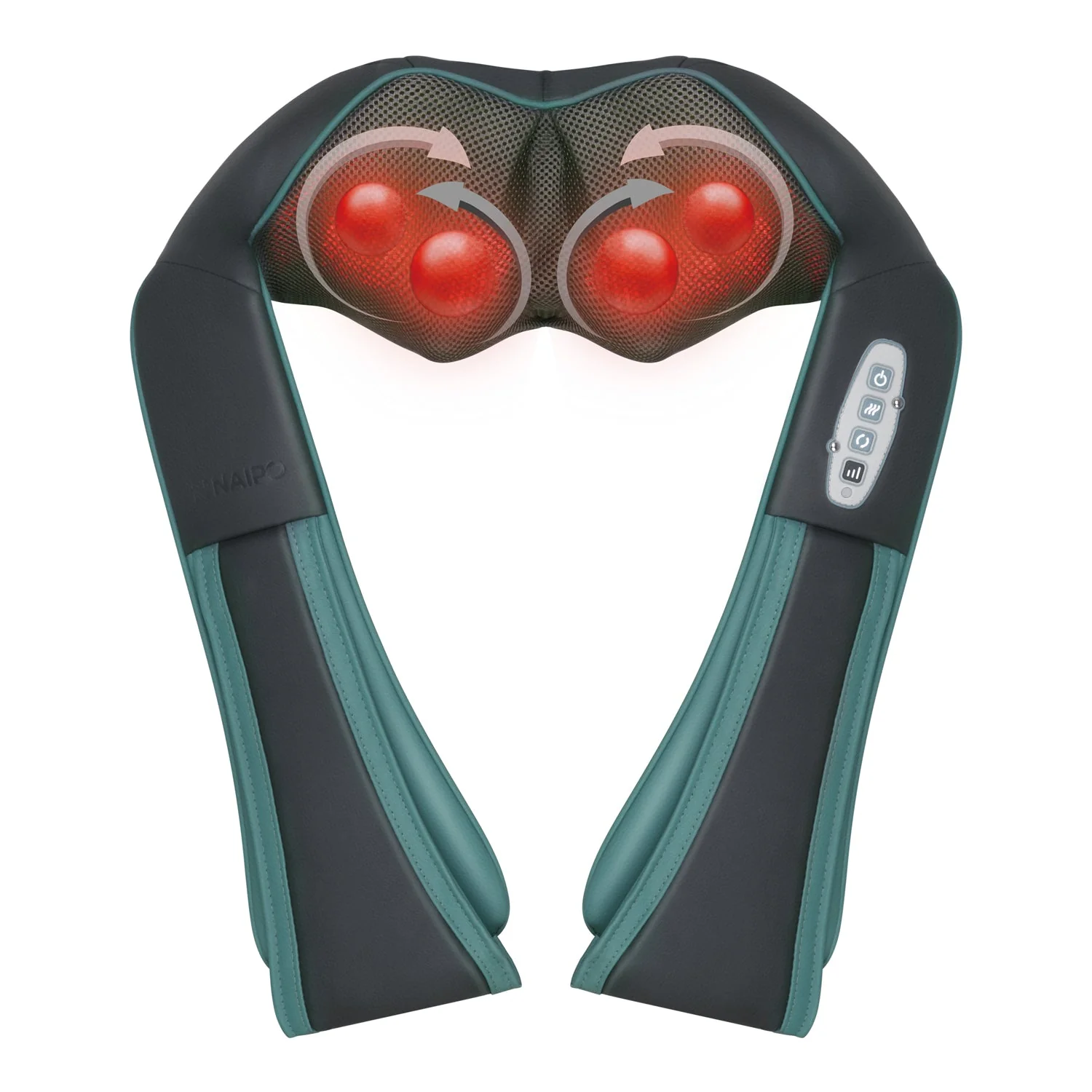 2025 Naipo MGS-N12CS – Masajeador Inalámbrico Shiatsu para Cuello y Hombros