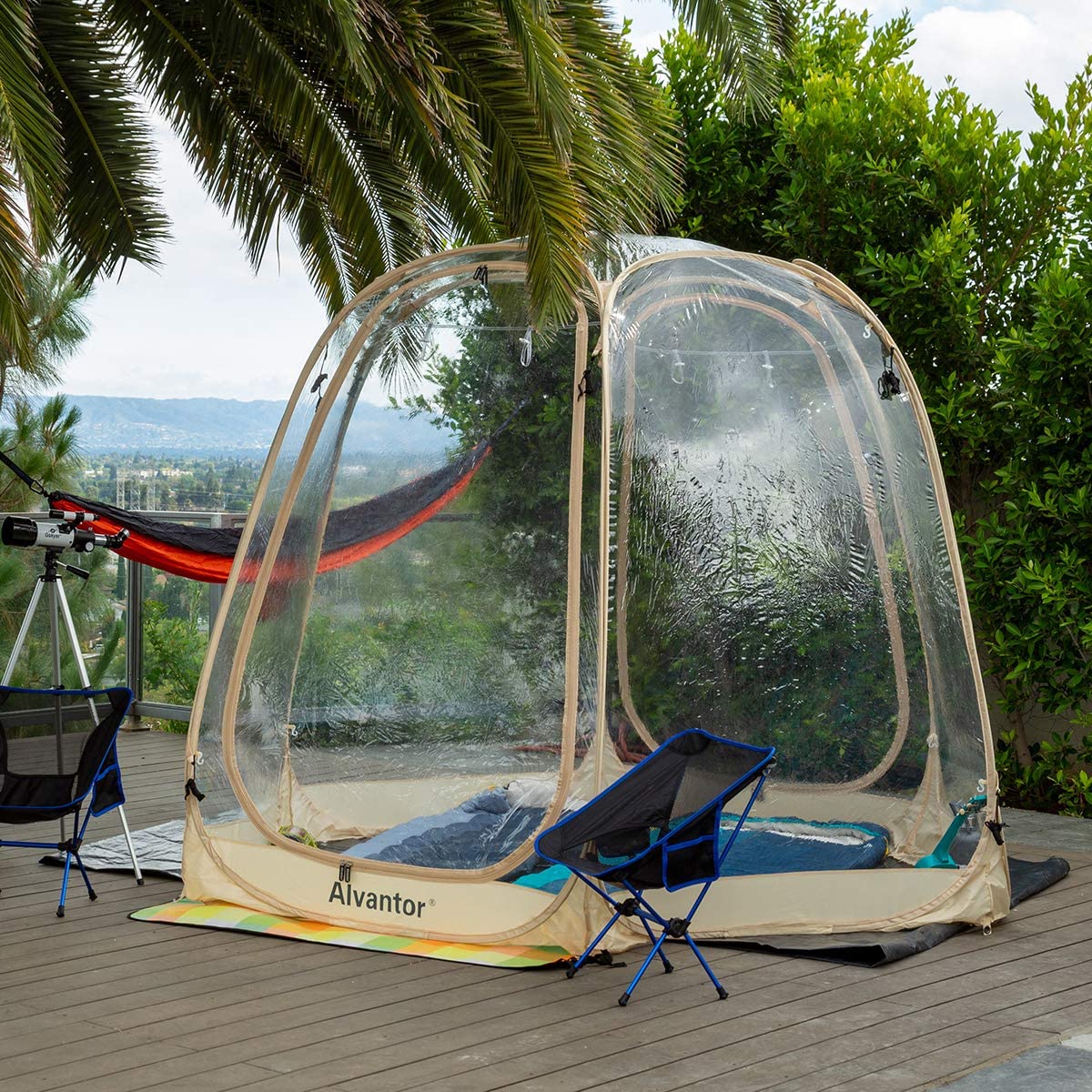 Alvantor Tienda Burbuja Gazebo Plegable, Cúpula Igloo para Jardín y Patio para 8-10 Personas