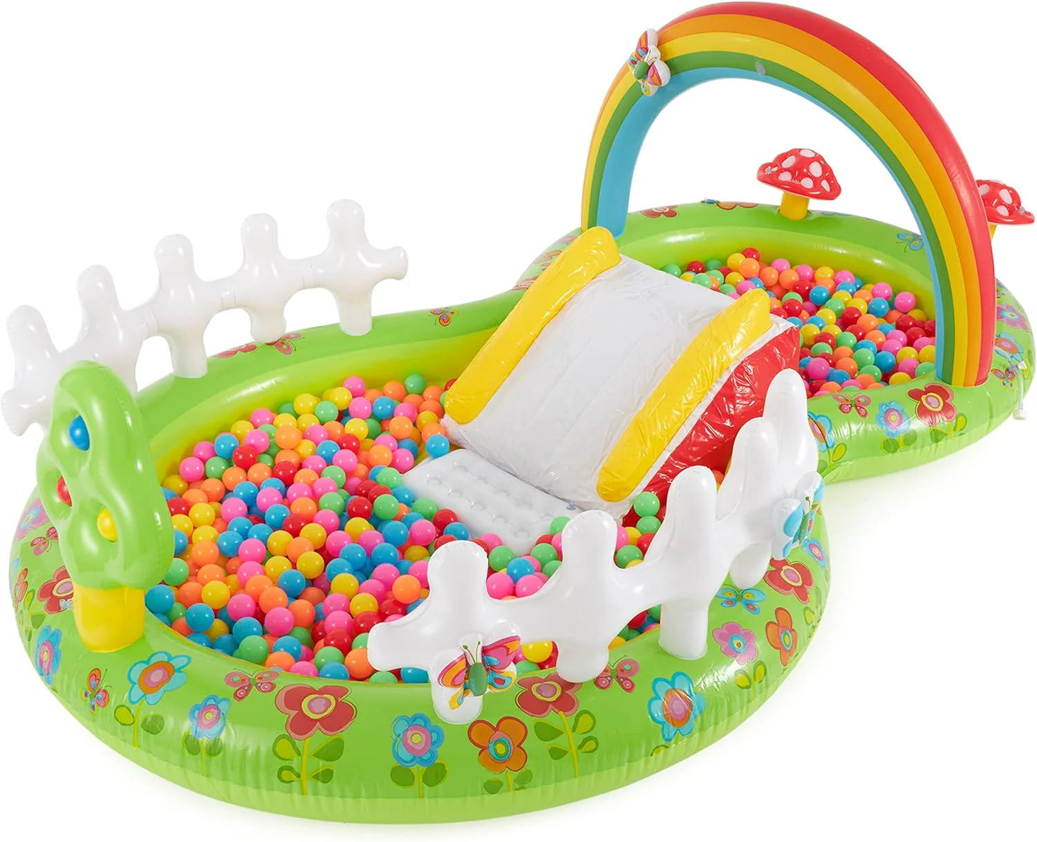 Intex Área de Juego Inflable Jungle Adventure – Piscina con Tobogán y Juegos de Agua para Niños