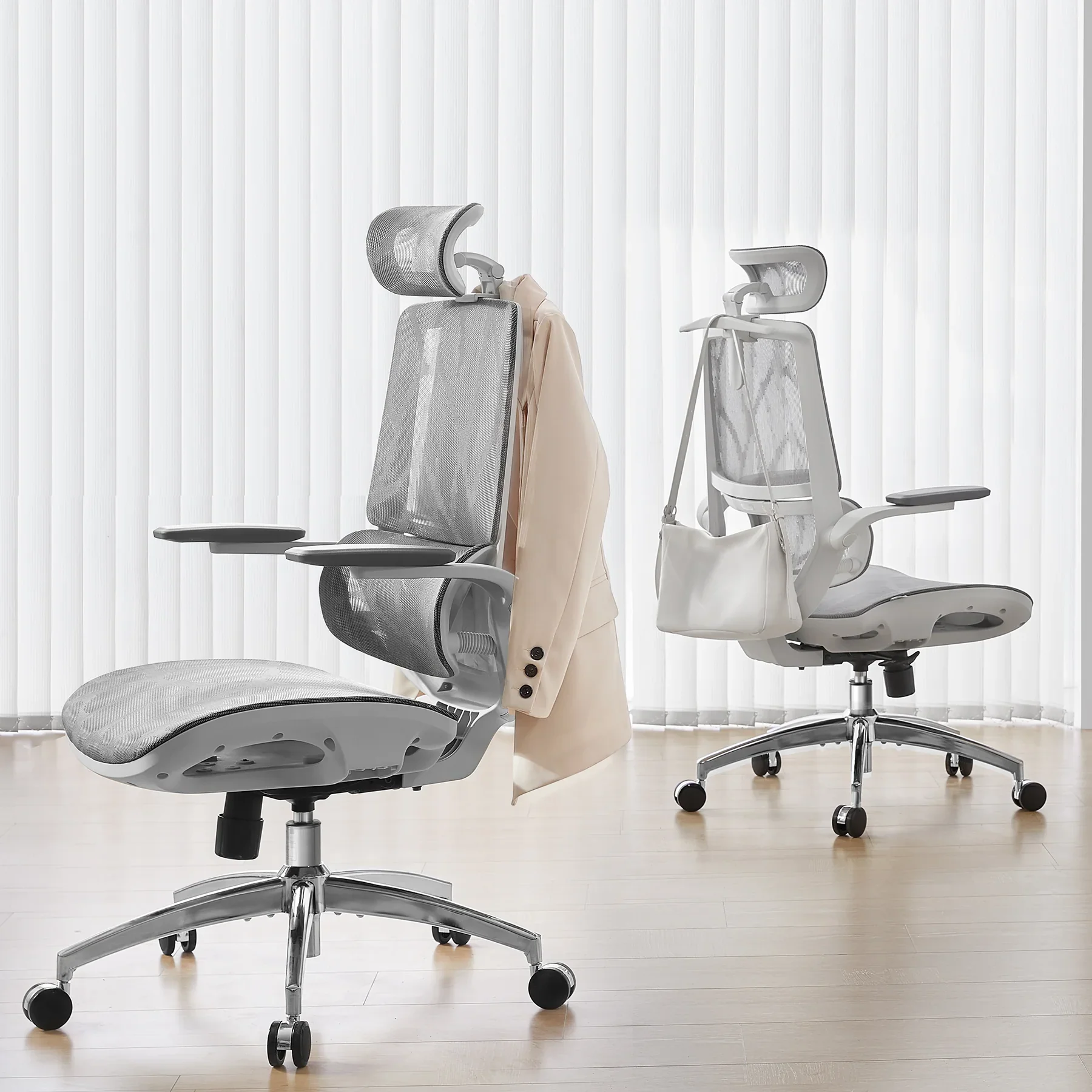 2025 Silla de Oficina Ergonómica Sihoo M59AS con Respaldo de Dos Secciones y Reposabrazos 3D Abatibles