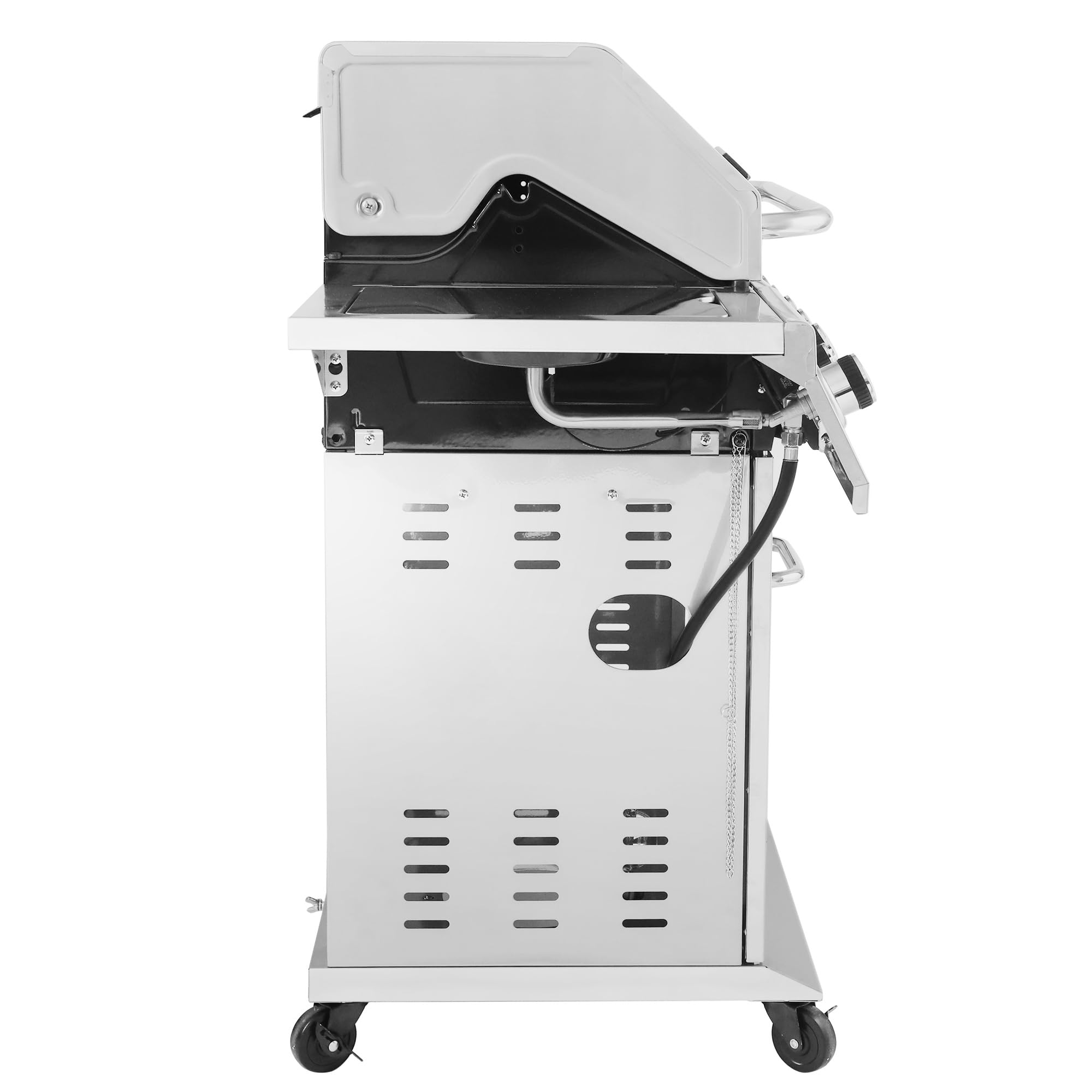 2025 Parrilla a Gas Royal Gourmet GA6402S de Acero Inoxidable, Parrilla Propana Premier de 6 Quemadores con Quemador para Sellar y Quemador Lateral, 74,000 BTU, Estilo Gabinete, Parrilla para BBQ al Aire Libre, Plata
