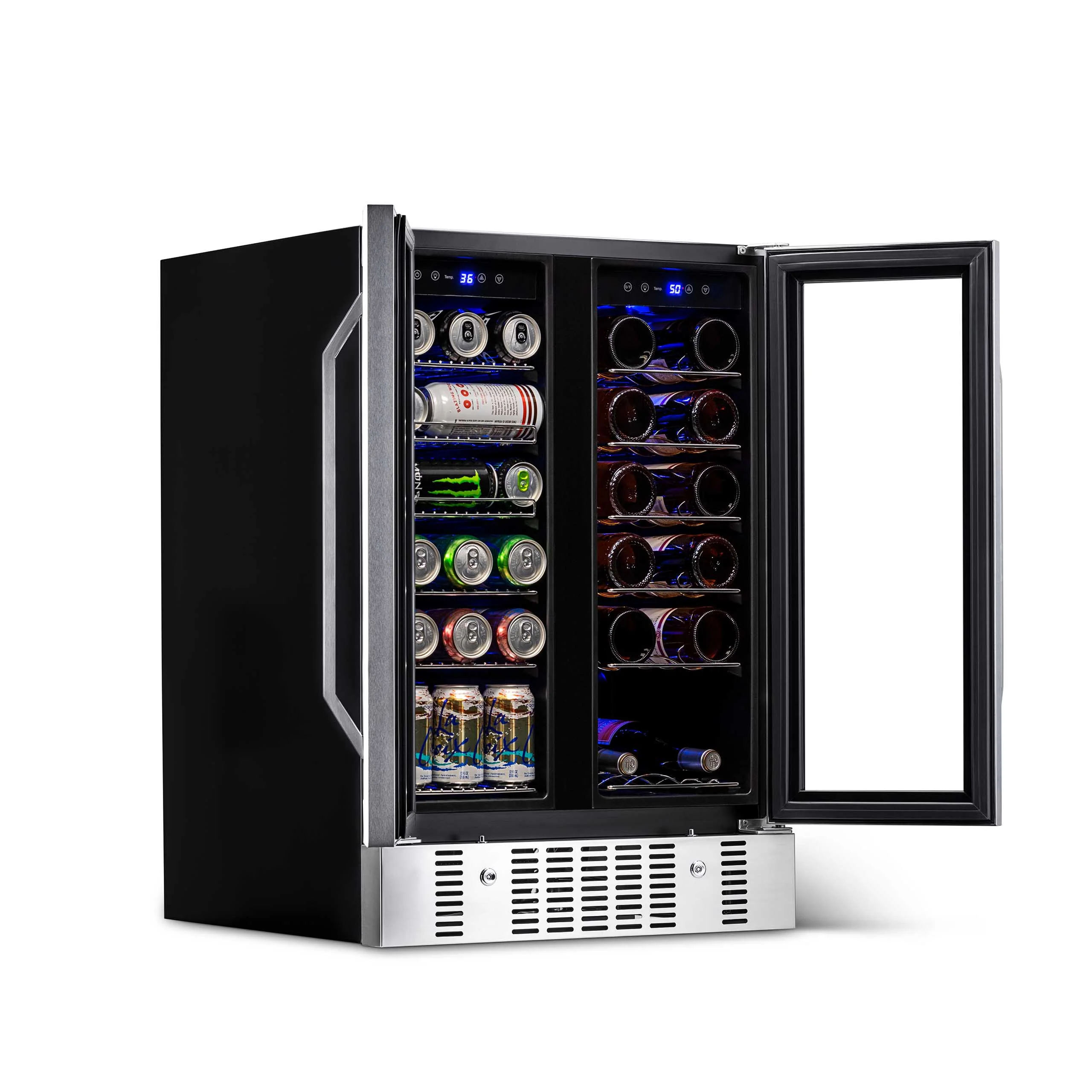2025 Newair® Refrigerador Empotrable de Doble Zona para 58 Latas y 18 Botellas - 24