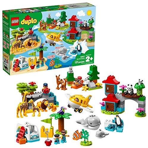 LEGO DUPLO Ciudad Animales del Mundo 10907, Set Exclusivo de Bloques de Construcción (121 Piezas)