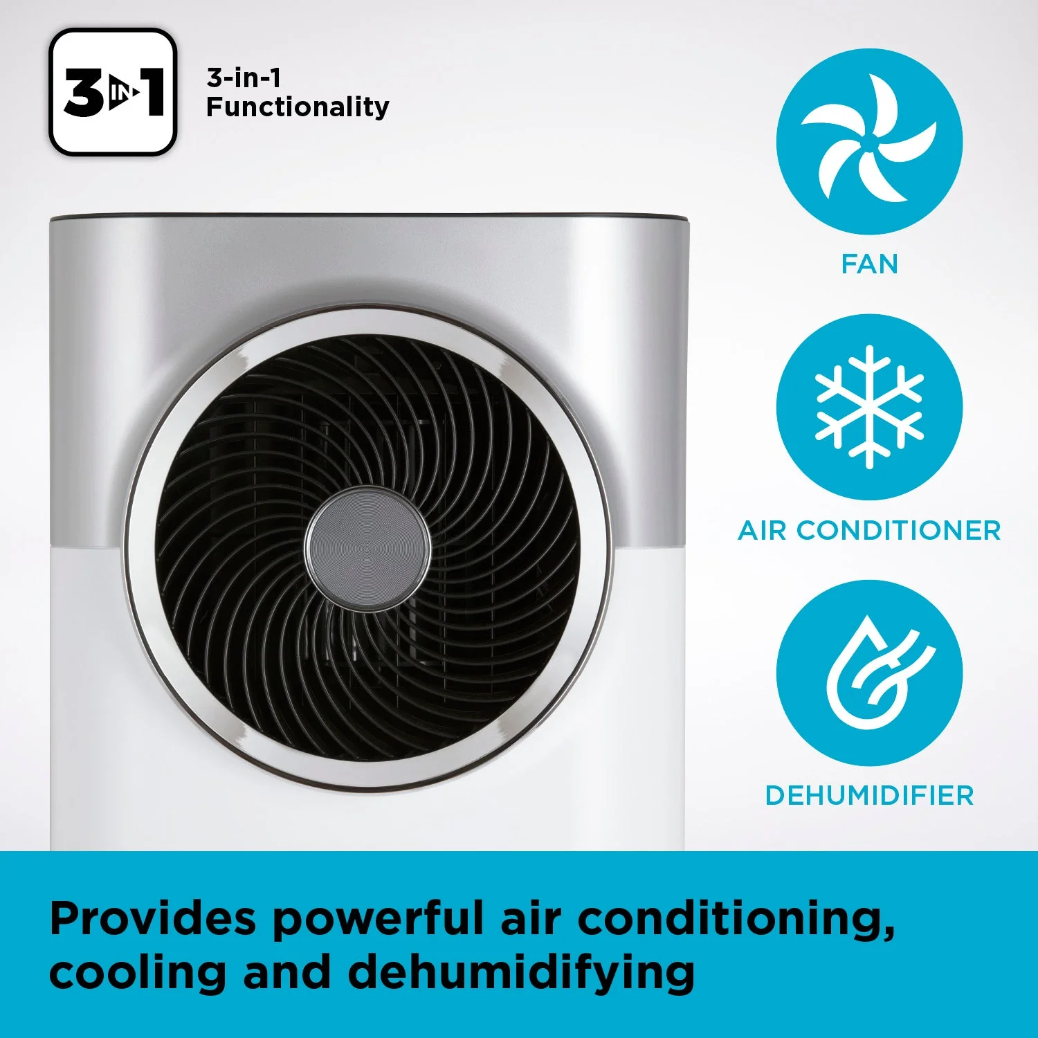 Aire Acondicionado Móvil 3 en 1 Black+Decker BXAC40008GB 12000 BTU Blanco