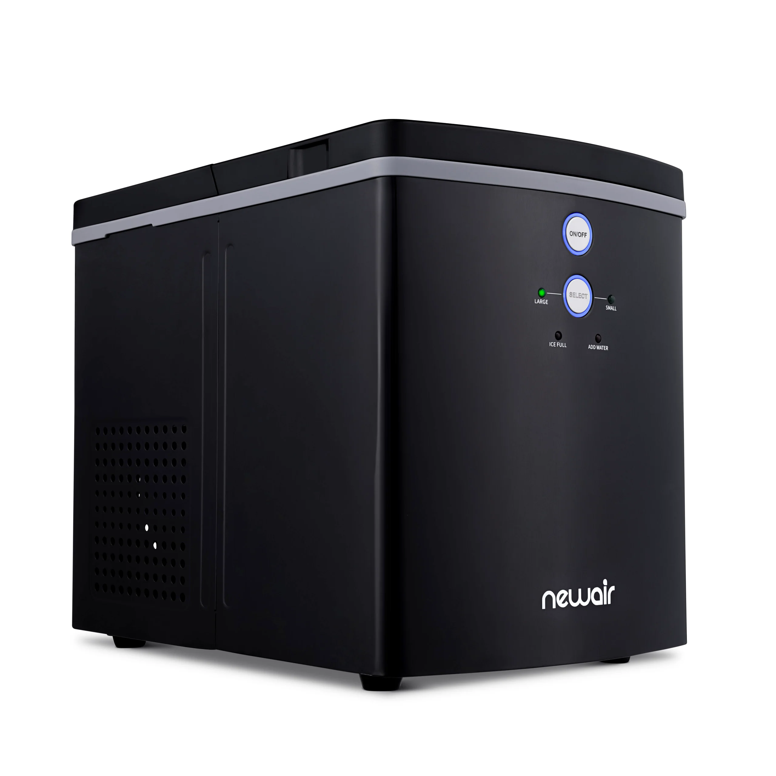 2025 Máquina de Hielo de Encimera Newair® – Cubos de Hielo en Forma de Bala, Negro