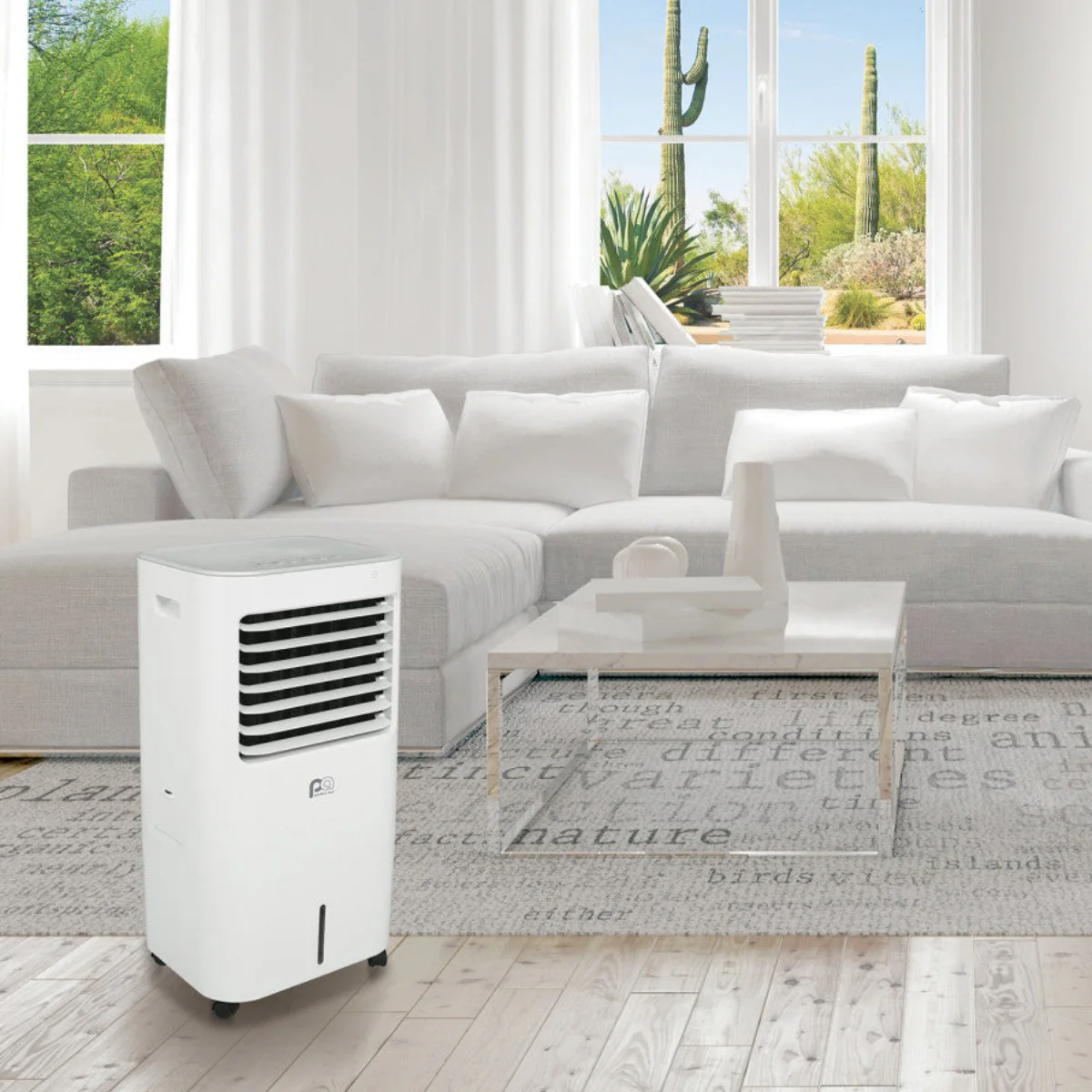 Enfriador Evaporativo de 4,75 Galones con Control Remoto y Pack de Hielo Refrescante, Flujo de Aire de 240 CFM