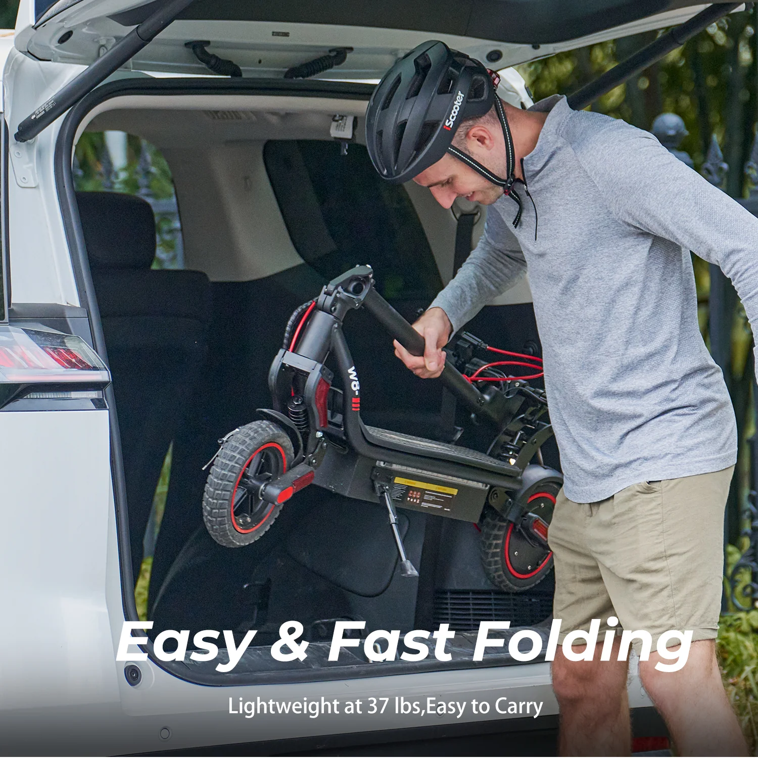 2025 Patinete Eléctrico iScooter W8 500W con Neumáticos Todo Terreno