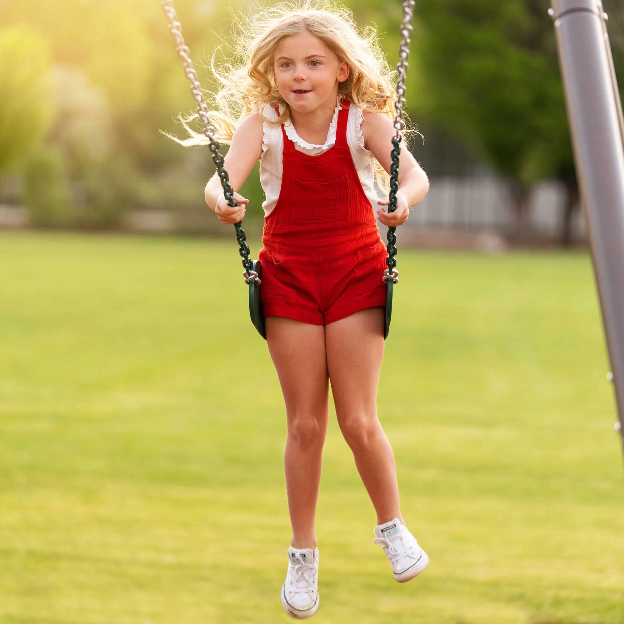 2025Juego de columpios metálico Lifetime Kids 7.3 pies de alto x 11.25 pies de largo x 9.58 pies de ancho (90952)