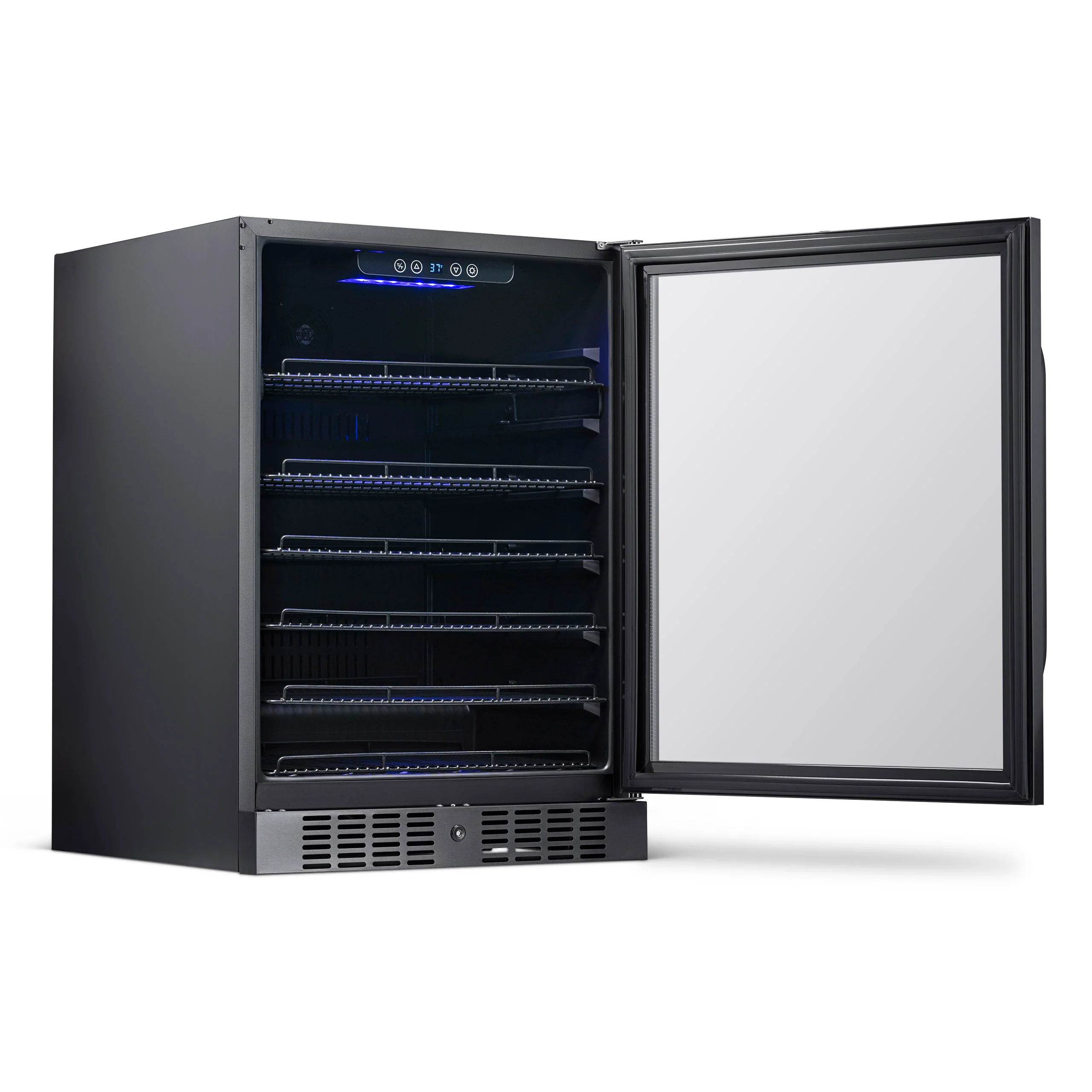 2025 Refrigerador Empotrable Newair® de 177 Latas – 24” – Acero Inoxidable Negro