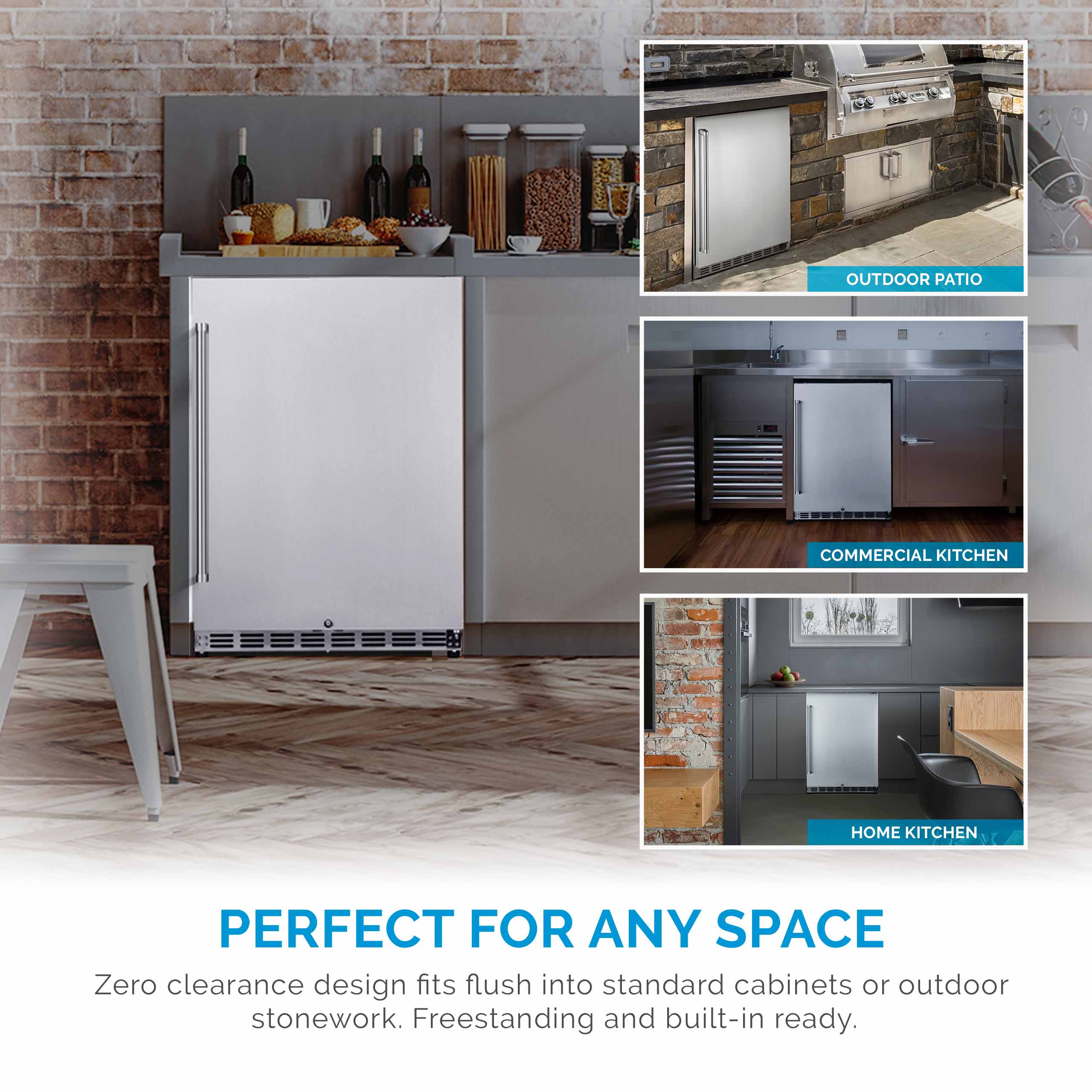 2025 Newair® Refrigerador Comercial Empotrable de 24
