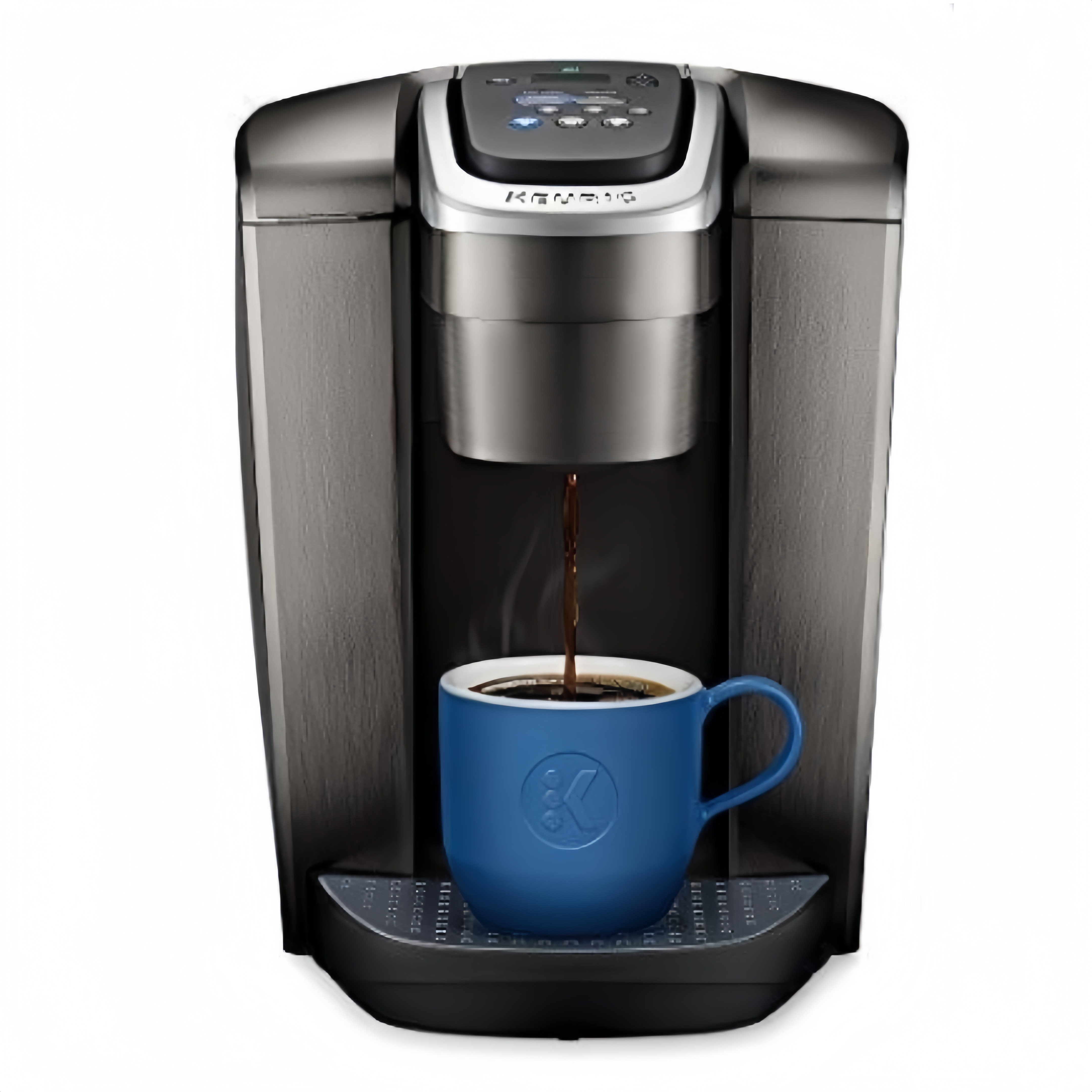Cafetera Keurig K-Elite, para una taza, con cápsulas K-Cup, con capacidad para café helado, acabado Slate Cepillado