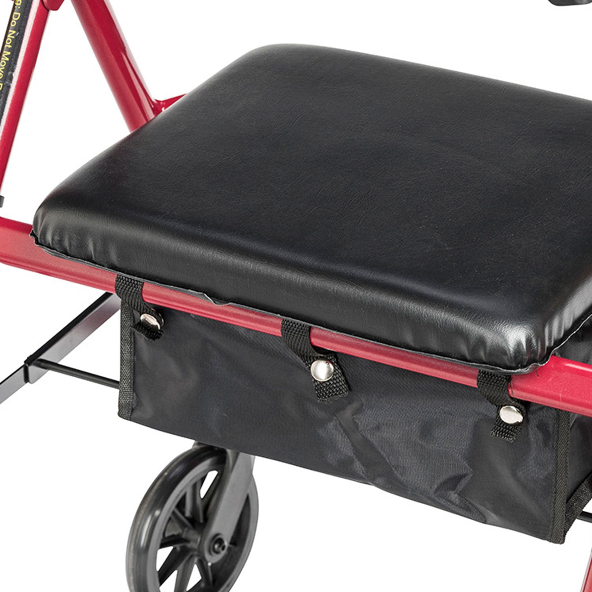 2025 Andador de altura ajustable en aluminio con ruedas de 15 cm, rojo – Drive Medical