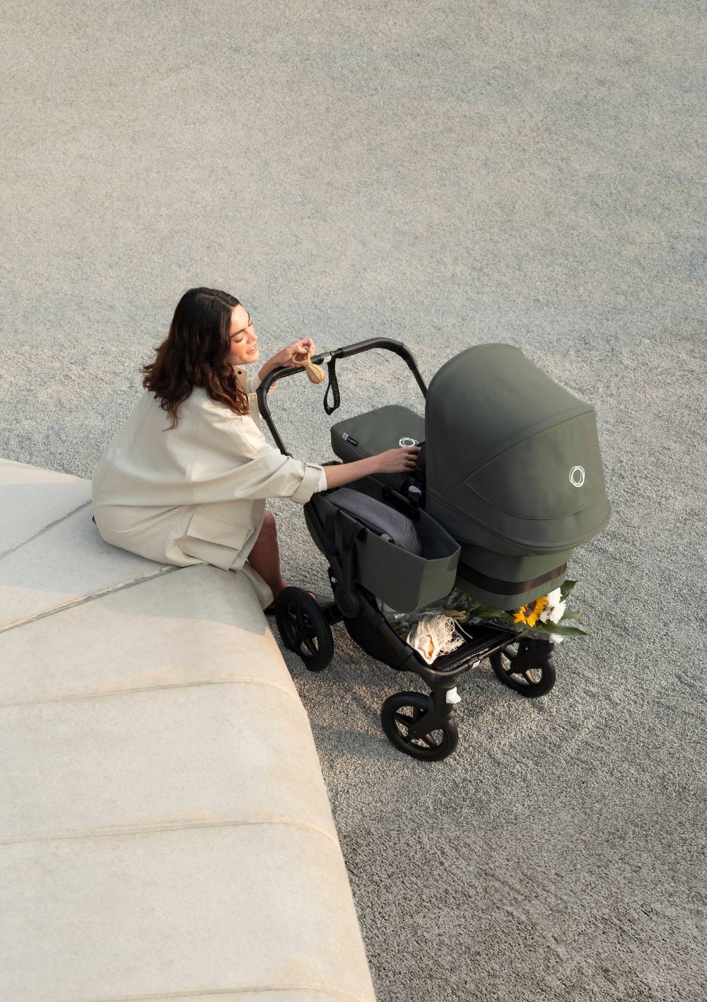 2025 Donkey 5 Mono Set de cochecito Graphite / Azul Tormenta