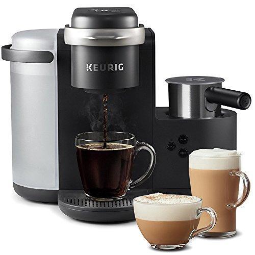 Keurig K-Cafe Cafetera de Una Taza K-Cup, para Café, Latte y Cappuccino, Incluye Espumador Apto para Lavavajillas, Capacidad para Shot de Café, Compatible con Todas las Cápsulas K-Cup, Carbón Oscuro