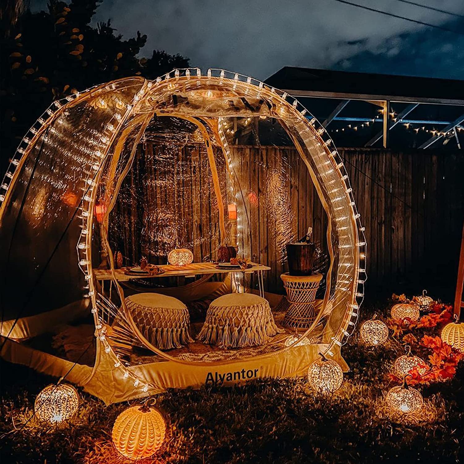 Alvantor Tienda Burbuja Gazebo Plegable, Cúpula Igloo para Jardín y Patio para 8-10 Personas