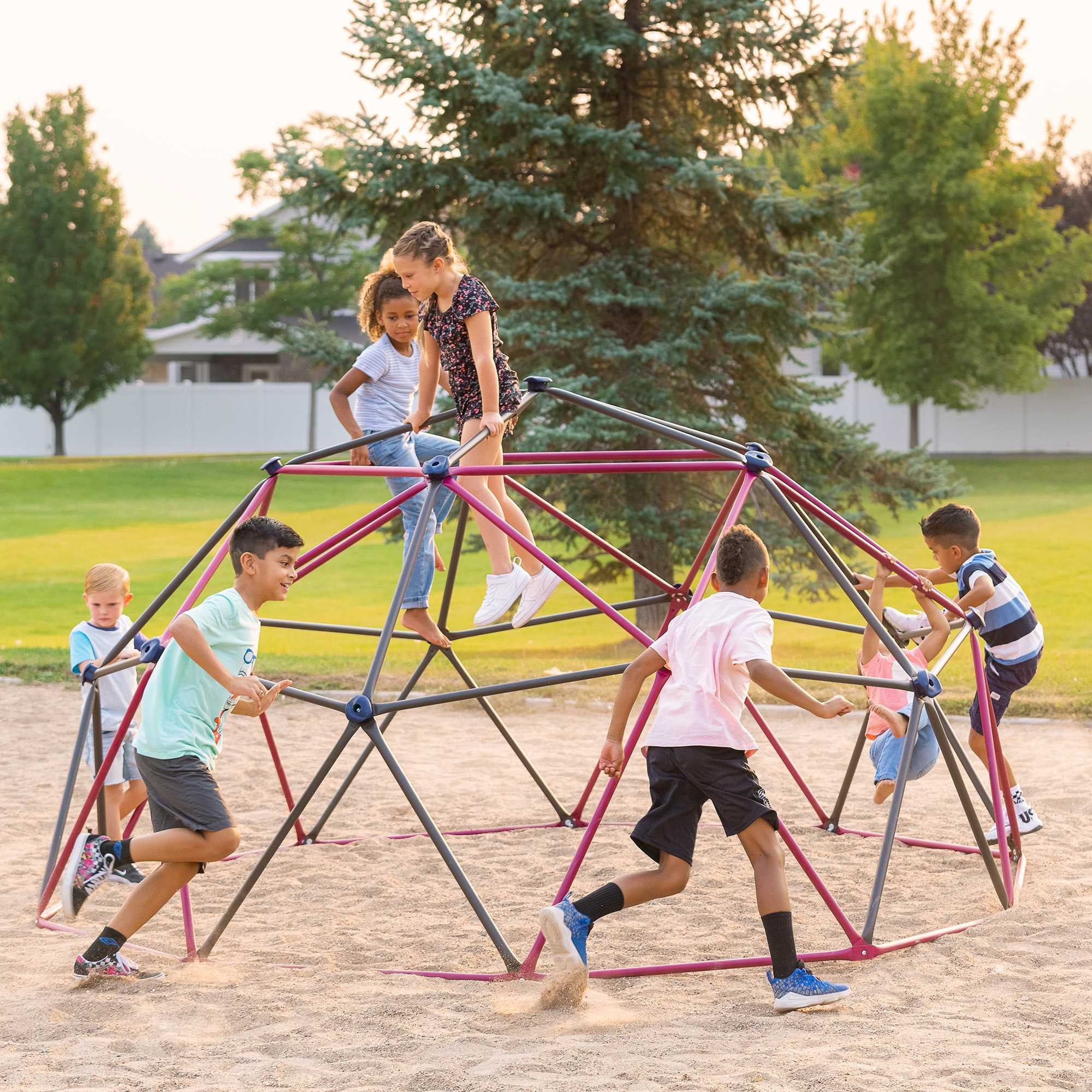 Lifetime Cúpula para Escalar al Aire Libre para Niños, 5.5 pies de Alto x 11 pies de Ancho, Color Berry y Marrón (91088)