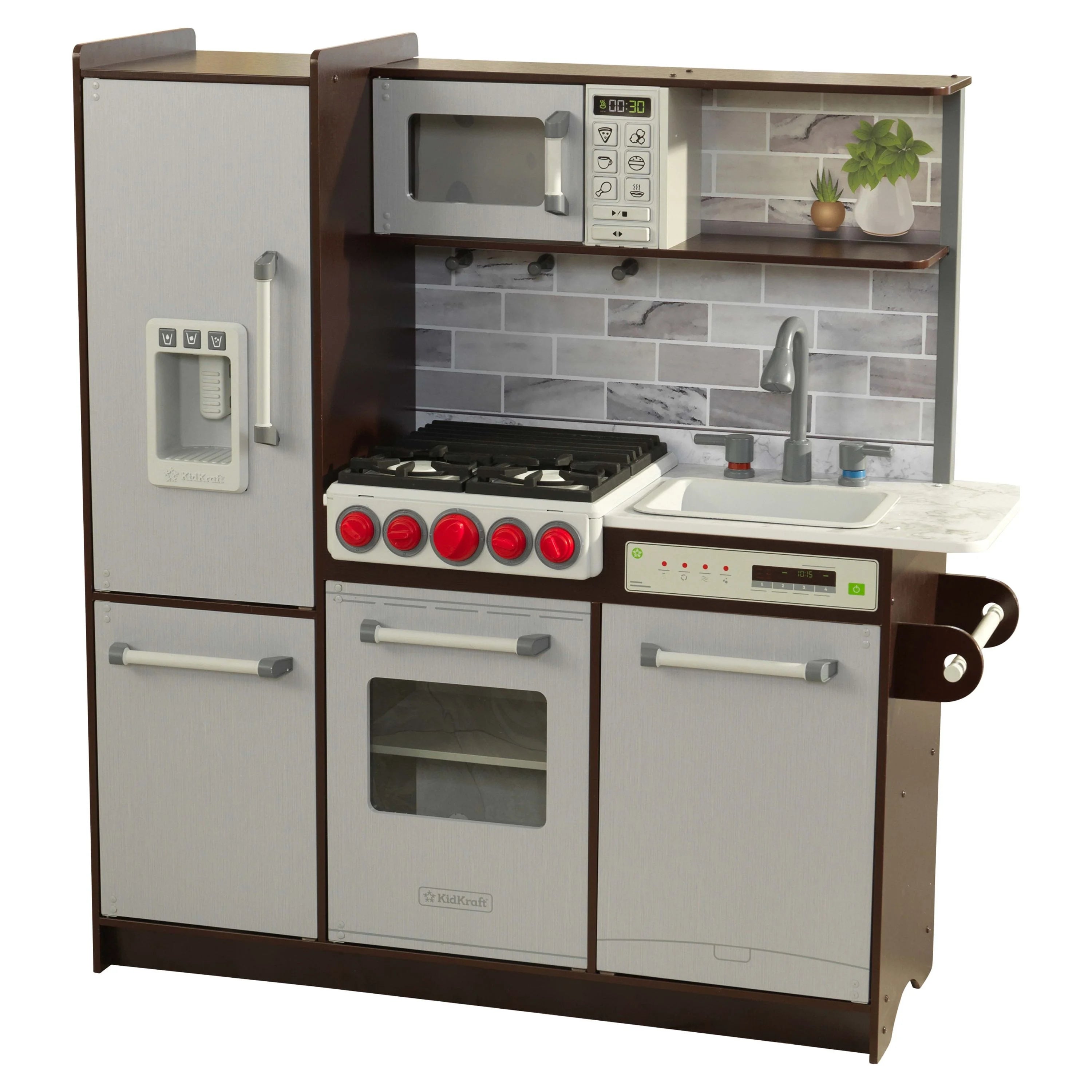 Cocina de Juego KidKraft Uptown Elite Espresso con Luces y Sonidos