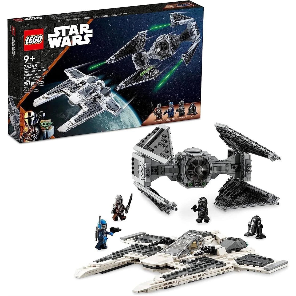 LEGO Star Wars Mandalorian Fang Fighter vs TIE Interceptor 75348