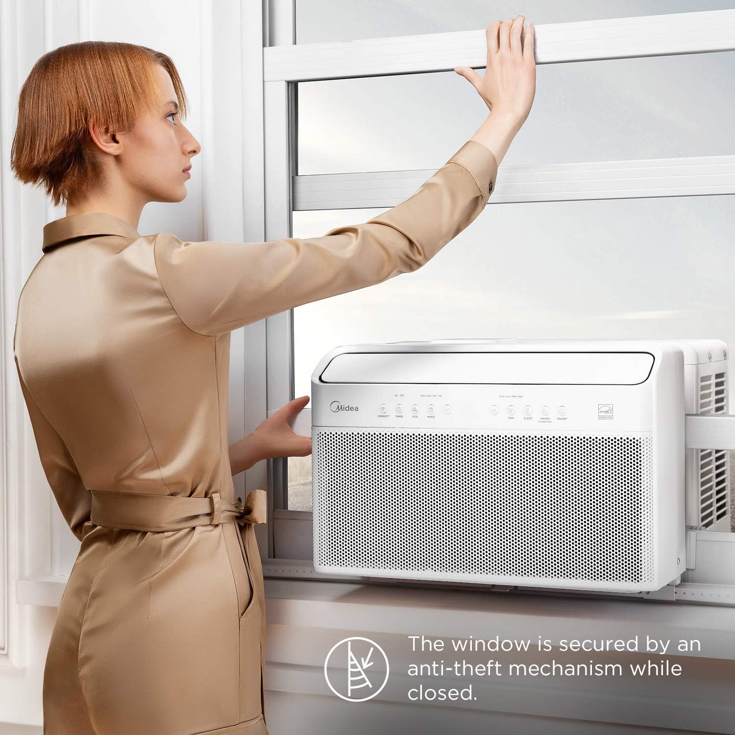 Aire Acondicionado de Ventana con Inversor en Forma de U Midea, 12,000 BTU, con Flexibilidad de Ventana Abierta, Instalación Robusta, Extremadamente Silencioso, Ahorro de Energía del 35%, Control Inteligente, Compatible con Alexa, Control Remoto, Sop