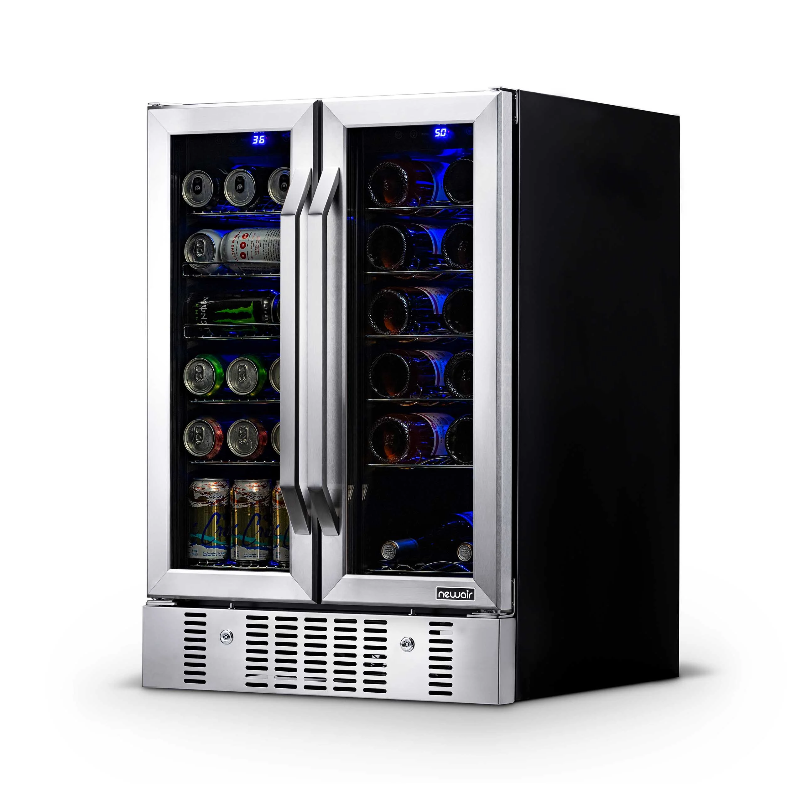 2025 Newair® Refrigerador Empotrable de Doble Zona para 58 Latas y 18 Botellas - 24