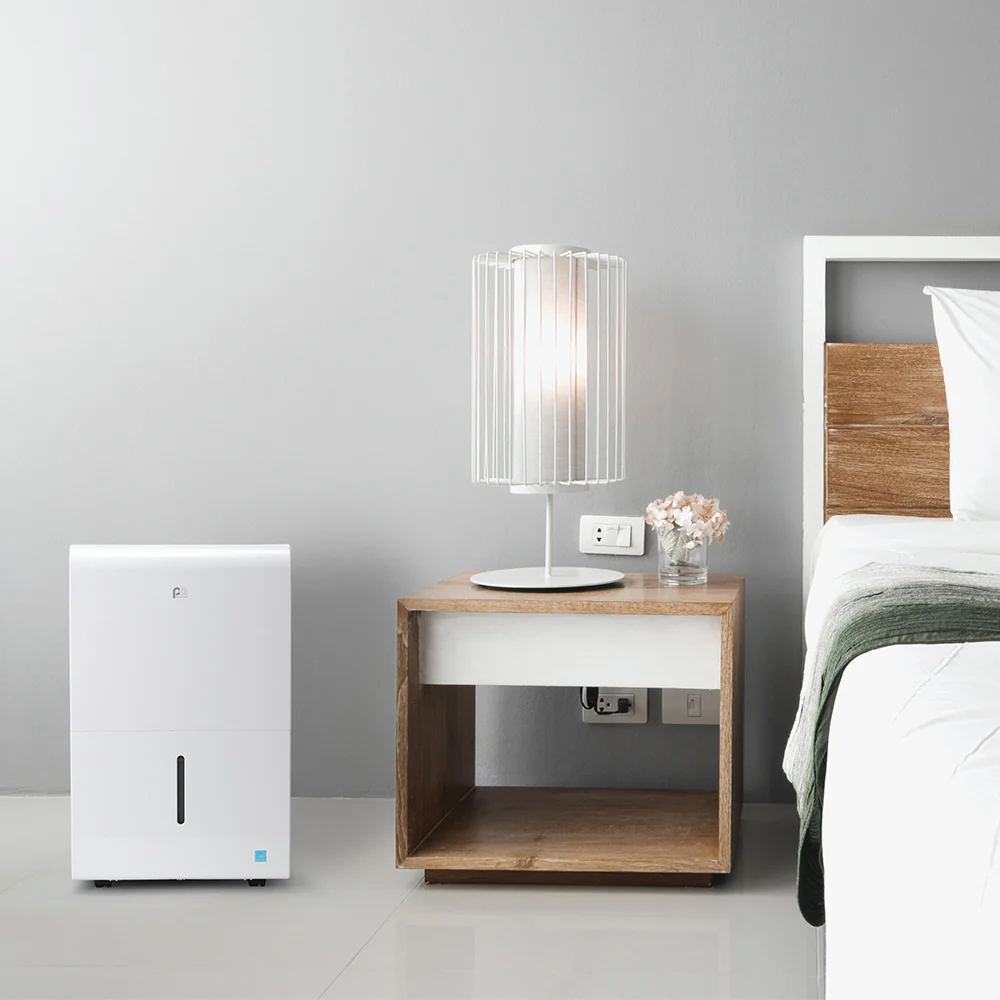 2025 Deshumidificador ENERGY STAR de 50 pintas con drenaje continuo y funcionamiento ultra silencioso – ideal para grandes espacios y sótanos