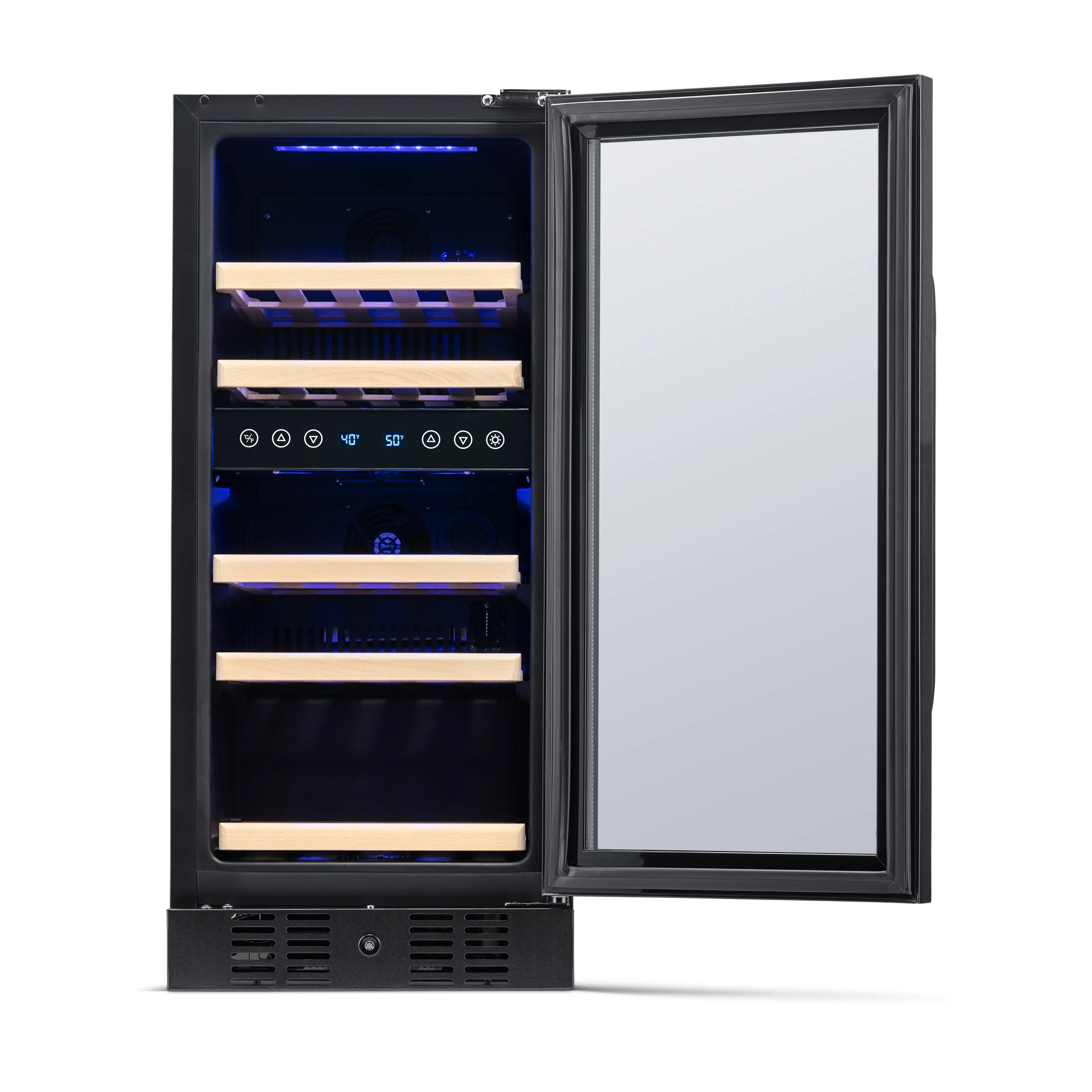 2025 Newair® Refrigerador de Vinos Empotrable Negro – 29 Botellas – 14,8