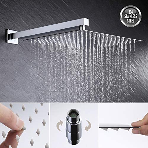 Sistema de Ducha KES con Cabezal de Ducha Rain de 12 Pulgadas