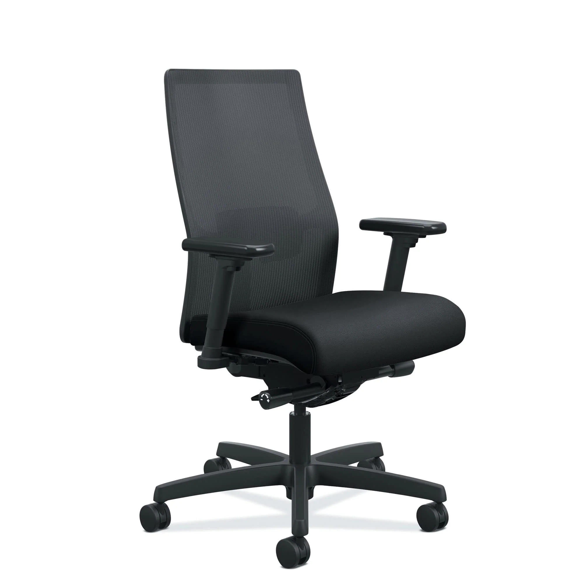 Silla de Oficina Ergonómica Ignition 2.0 con Respaldo Medio de Malla y Asiento de Tela, Negra