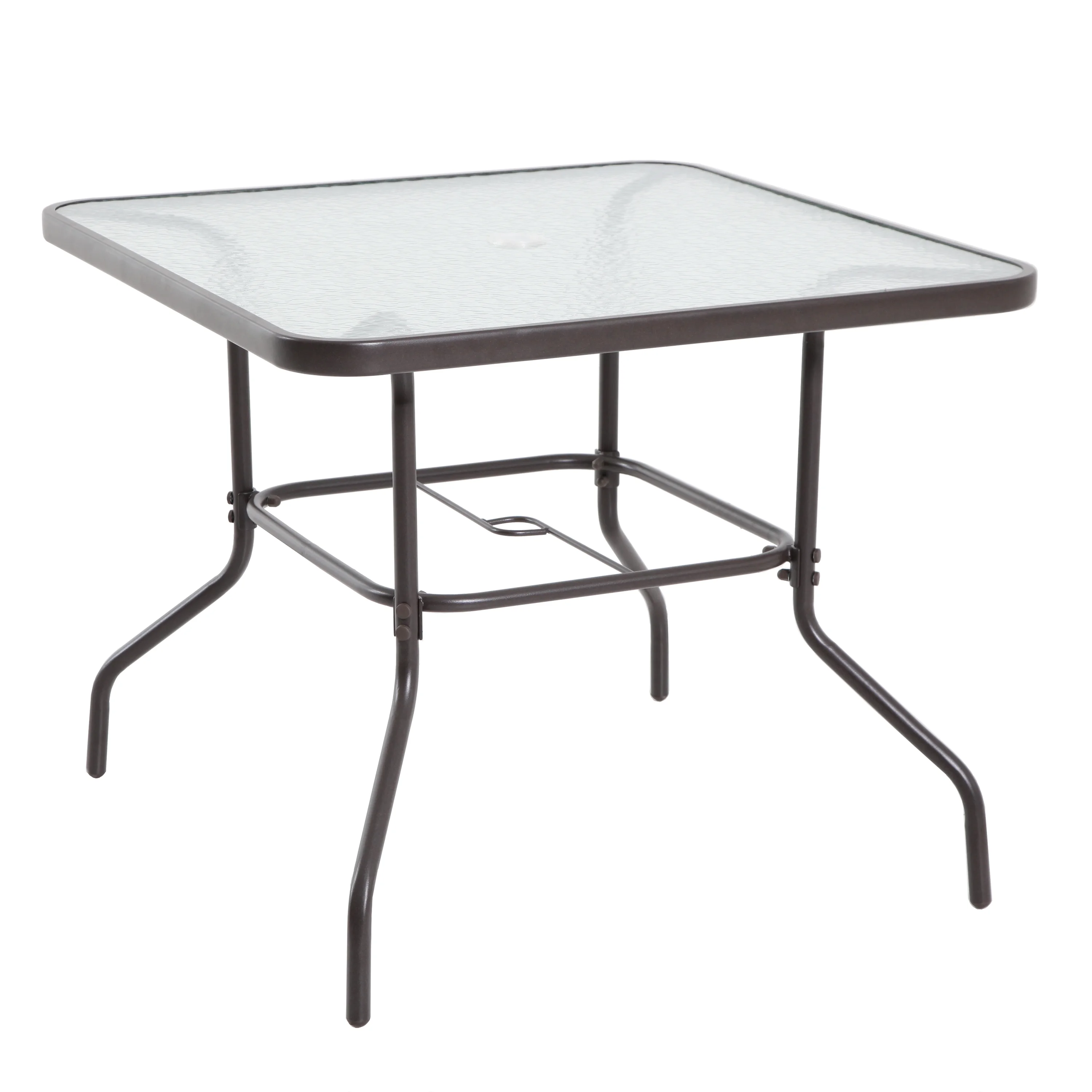 2025 Juego de comedor exterior Mainstays Albany Lane de 6 piezas con sombrilla, acero, rojo