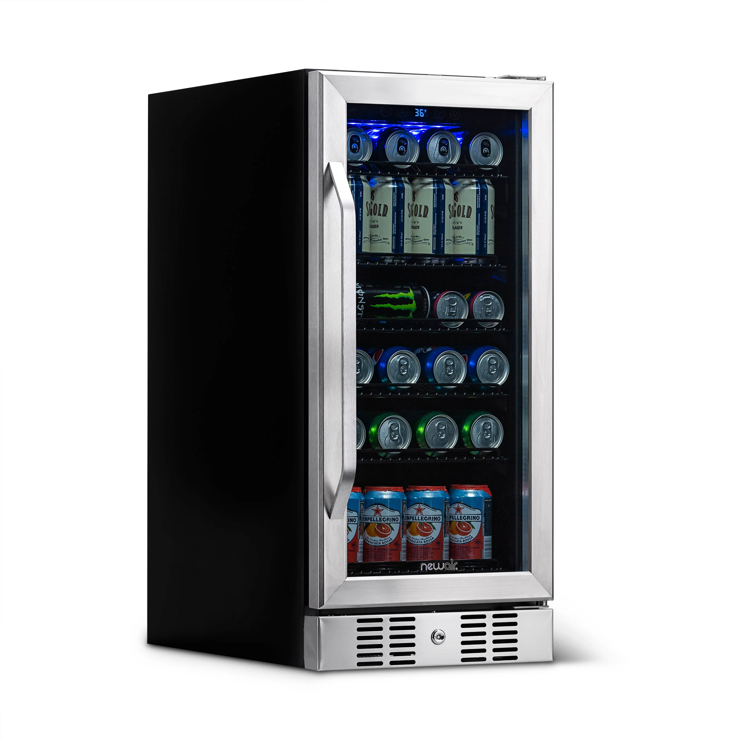 2025 Newair® Refrigerador de Bebidas Empotrable de Acero Inoxidable - 96 Latas - 15”