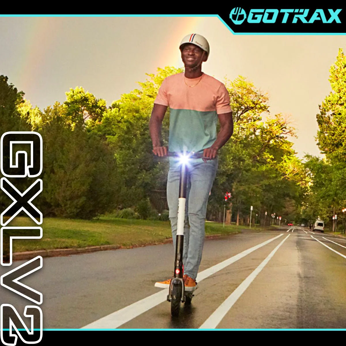 2025 Gotrax GXL V2 Patinete Eléctrico – Patinete Plegable Ligero para Desplazamientos Diarios de Adultos y Adolescentes