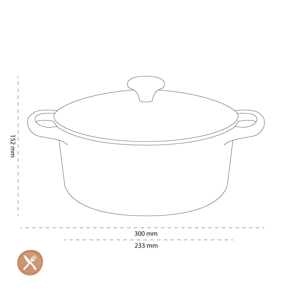 2025 Le Creuset - Sartén para asar / guisar Signature redonda negro mate 22 cm 3,3 l (interior negro)