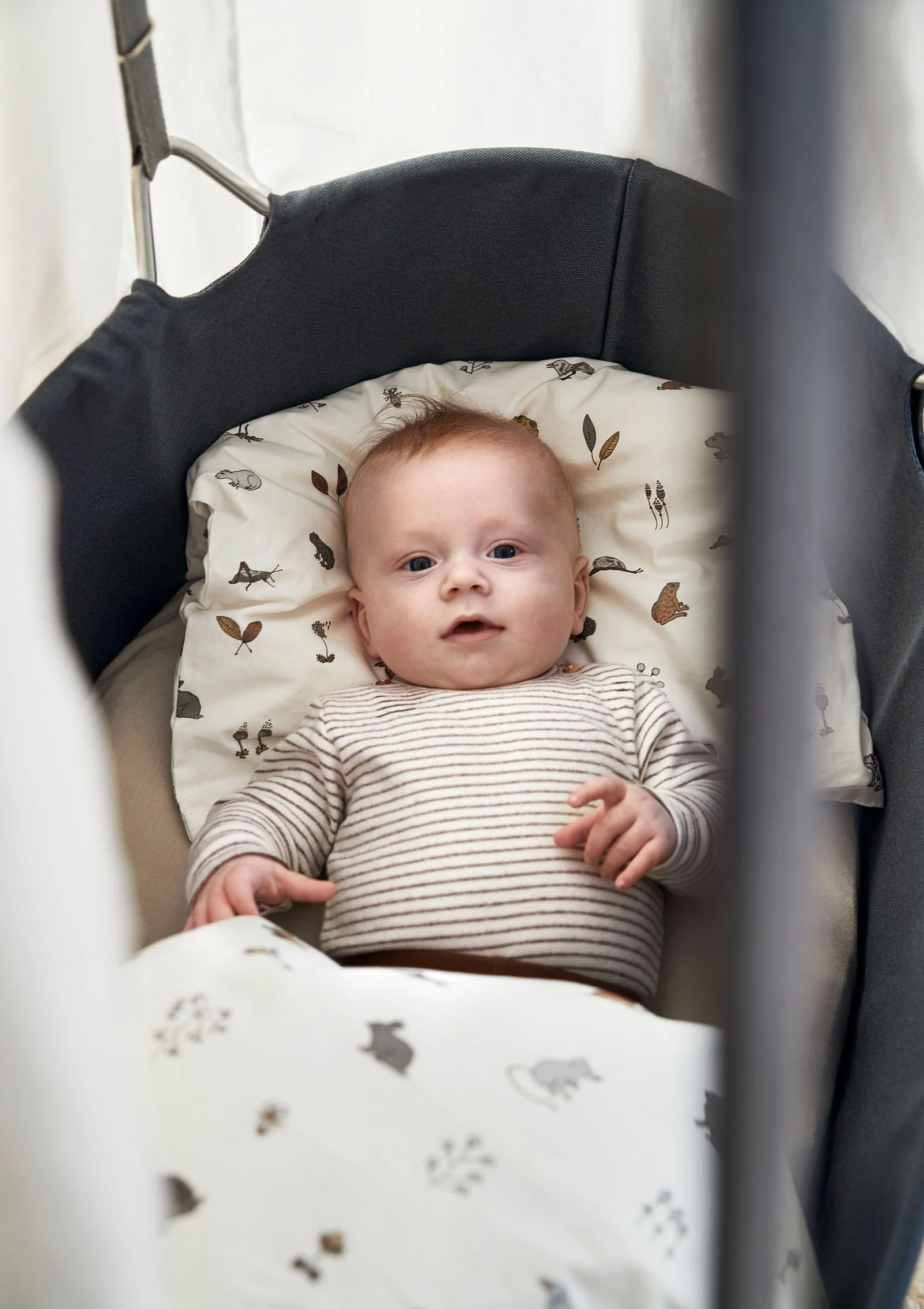 2025 Conjunto cuna 'Classic' con soporte gris/gris