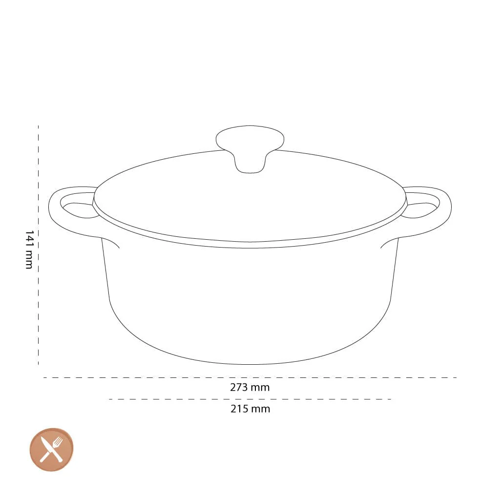 2025 Le Creuset - Cazuela / sartén para asar Signature redonda Azul Caribe 20 cm 2,4 l