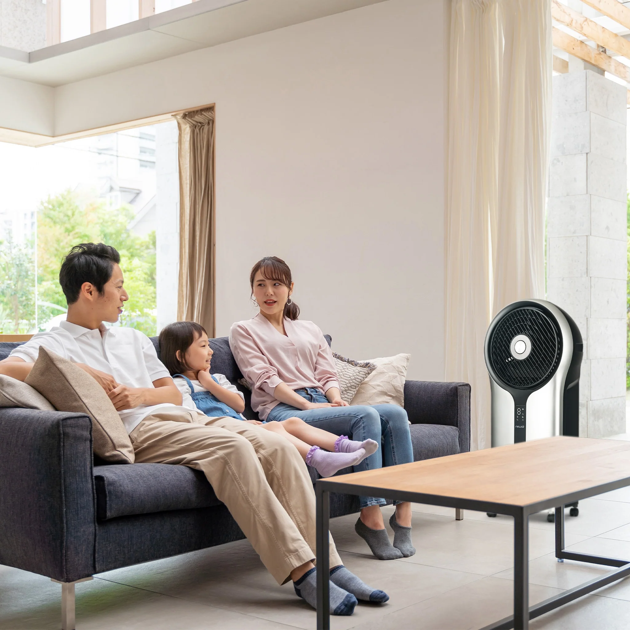 2025 Newair® Enfriador de Aire Evaporativo y Ventilador Portátil 470 CFM con Placa de Enfriamiento tipo Panal – Plateado